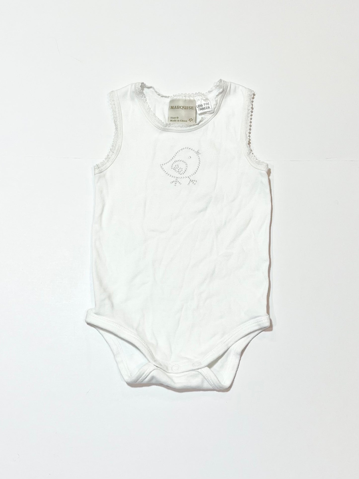 White chick bodysuit - Size 0