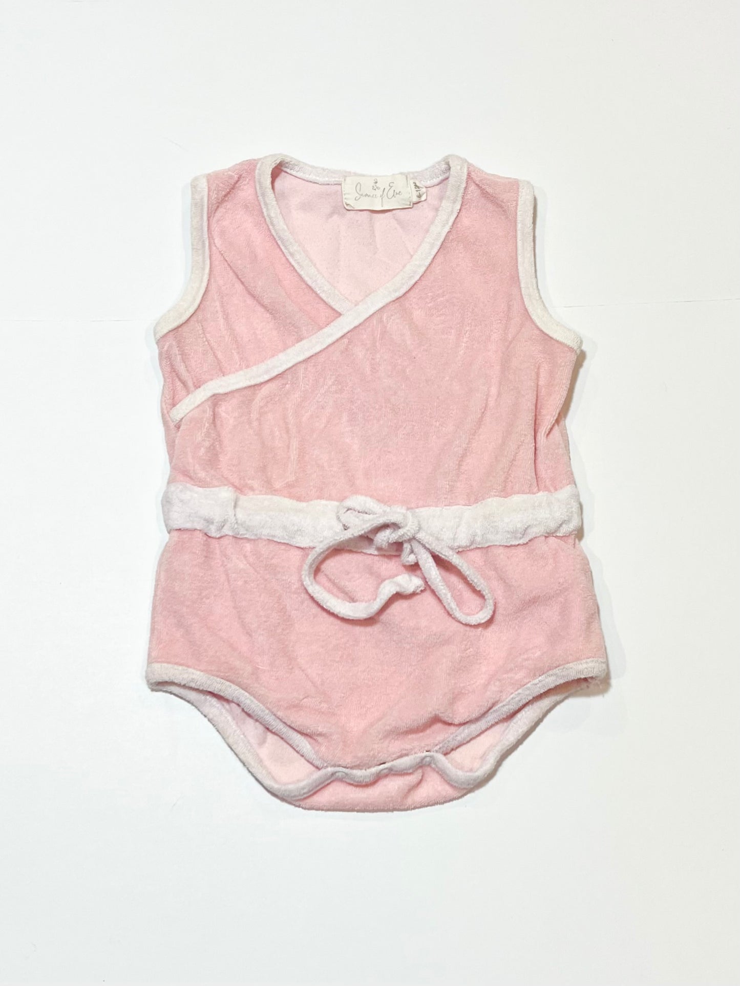 Pink terry romper - Size 0