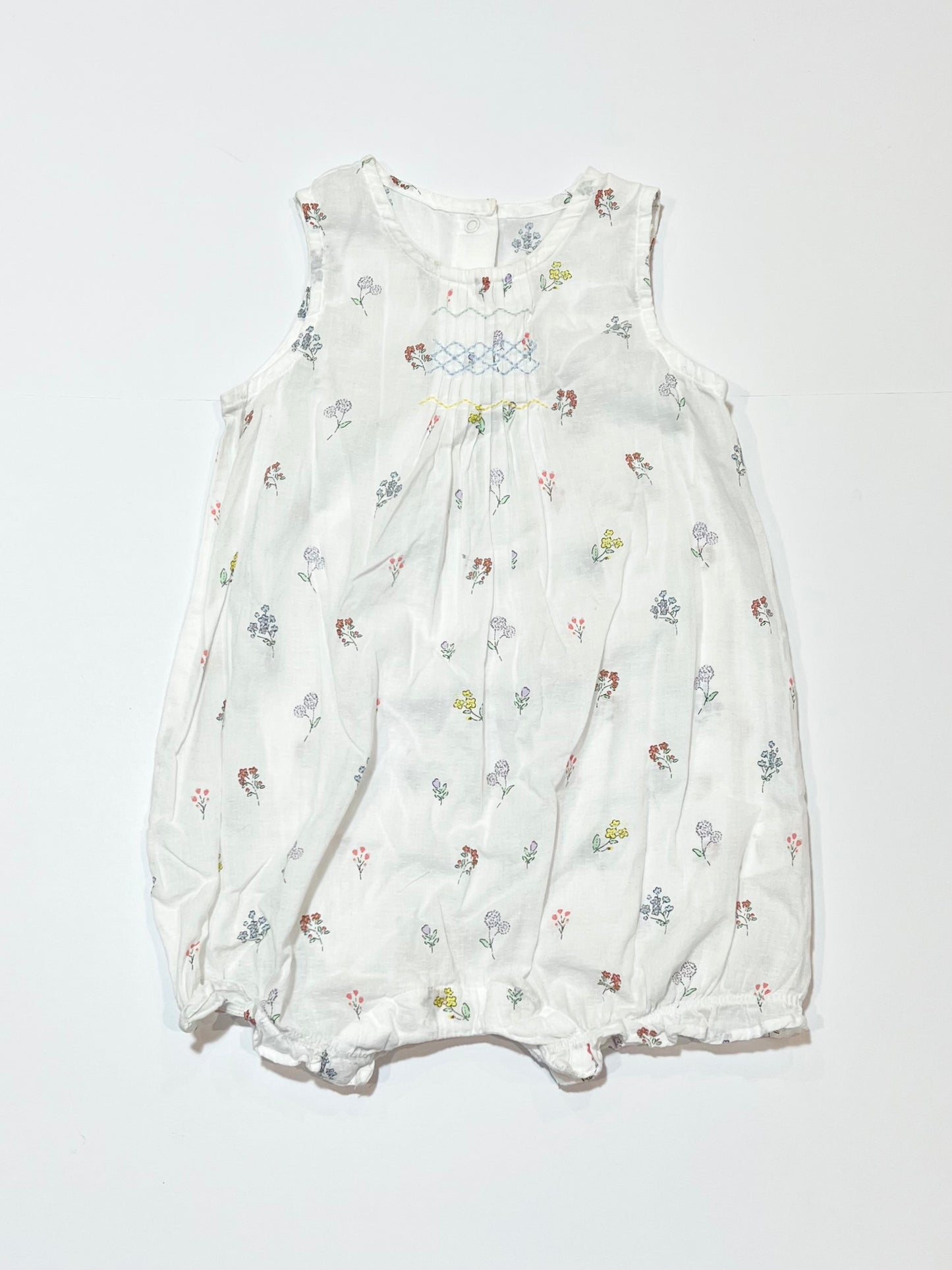 Floral ropmer - Size 9-12 months