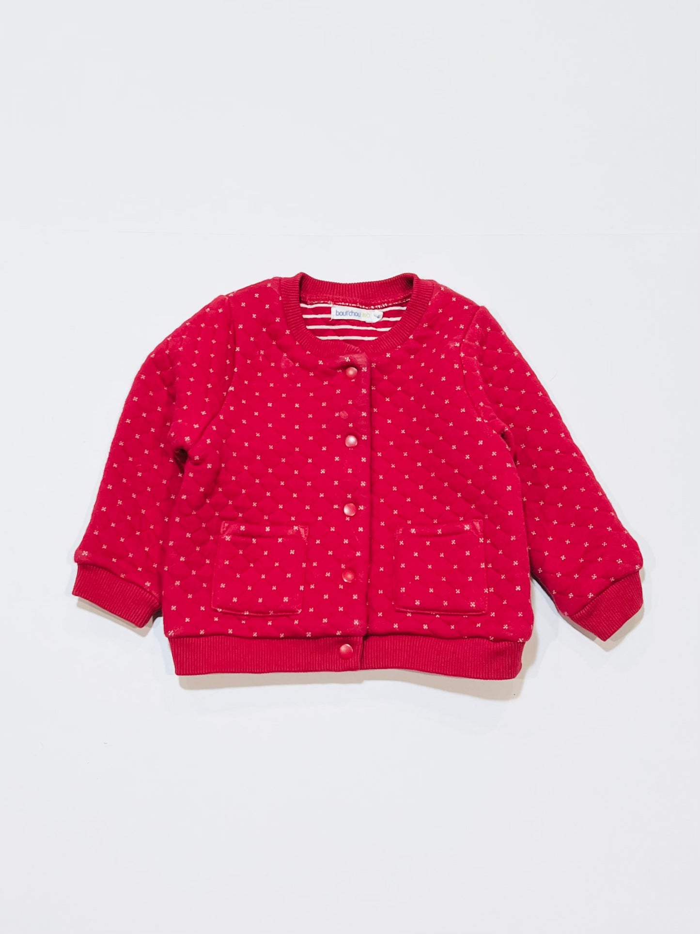 Red quilted jacket - Size 6 months