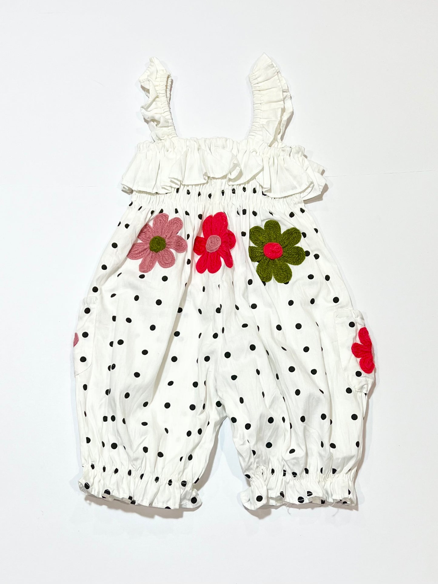 Spotty flower romper - Size 0