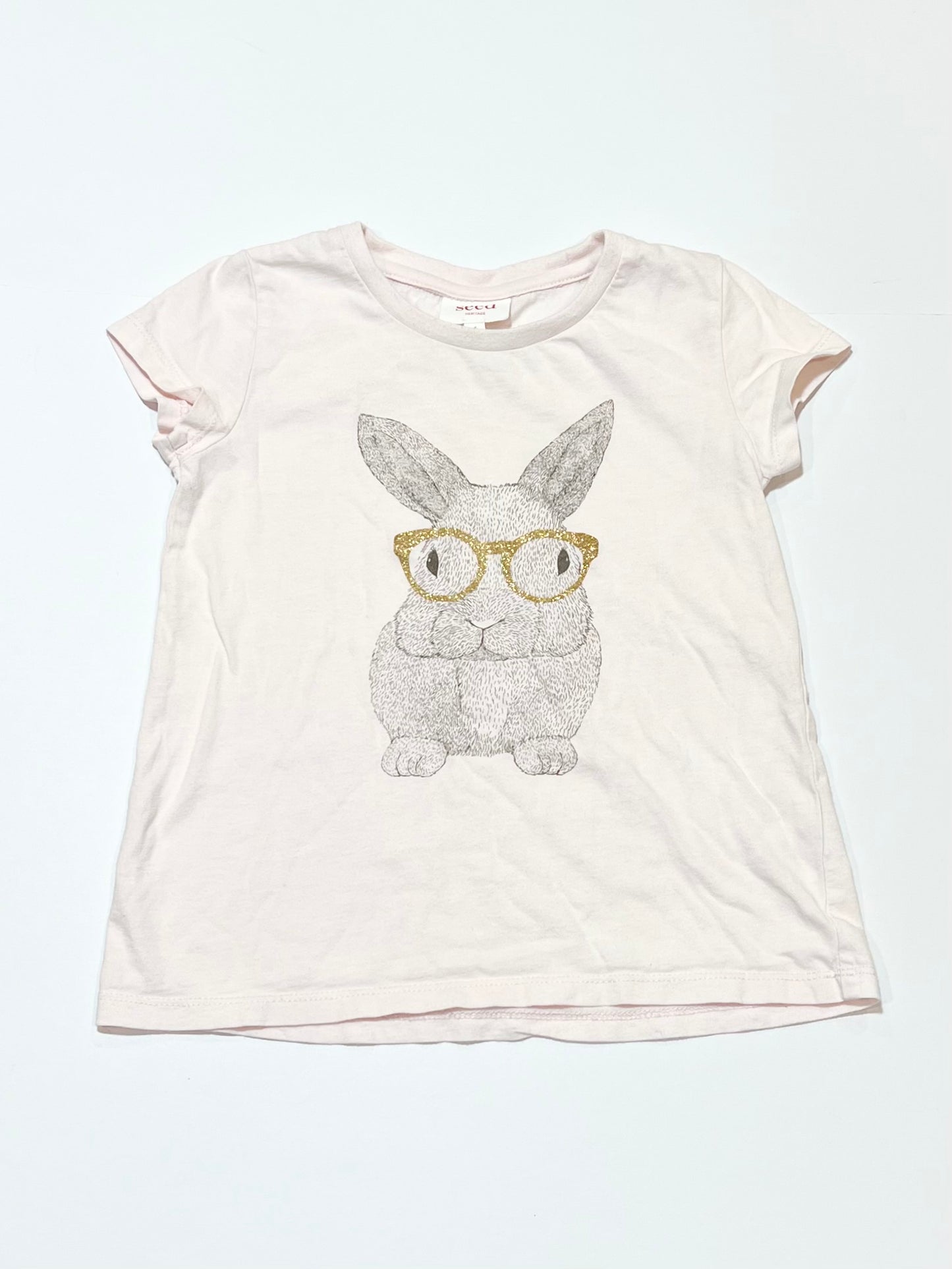 Pink bunny tee - Size 4