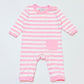 Pink striped onesie - Size 00