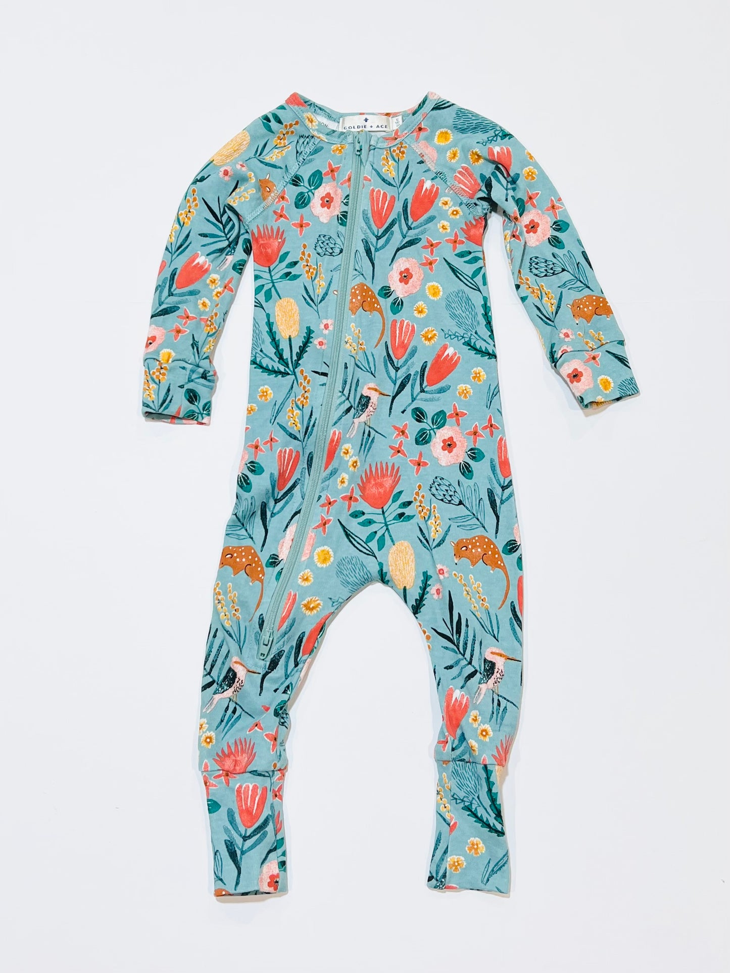 Floral zip onesie - Size 00