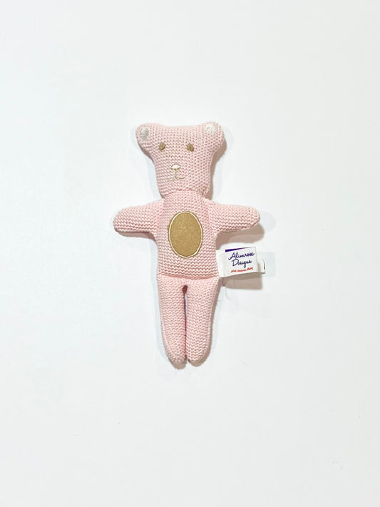 Pink rattle teddy