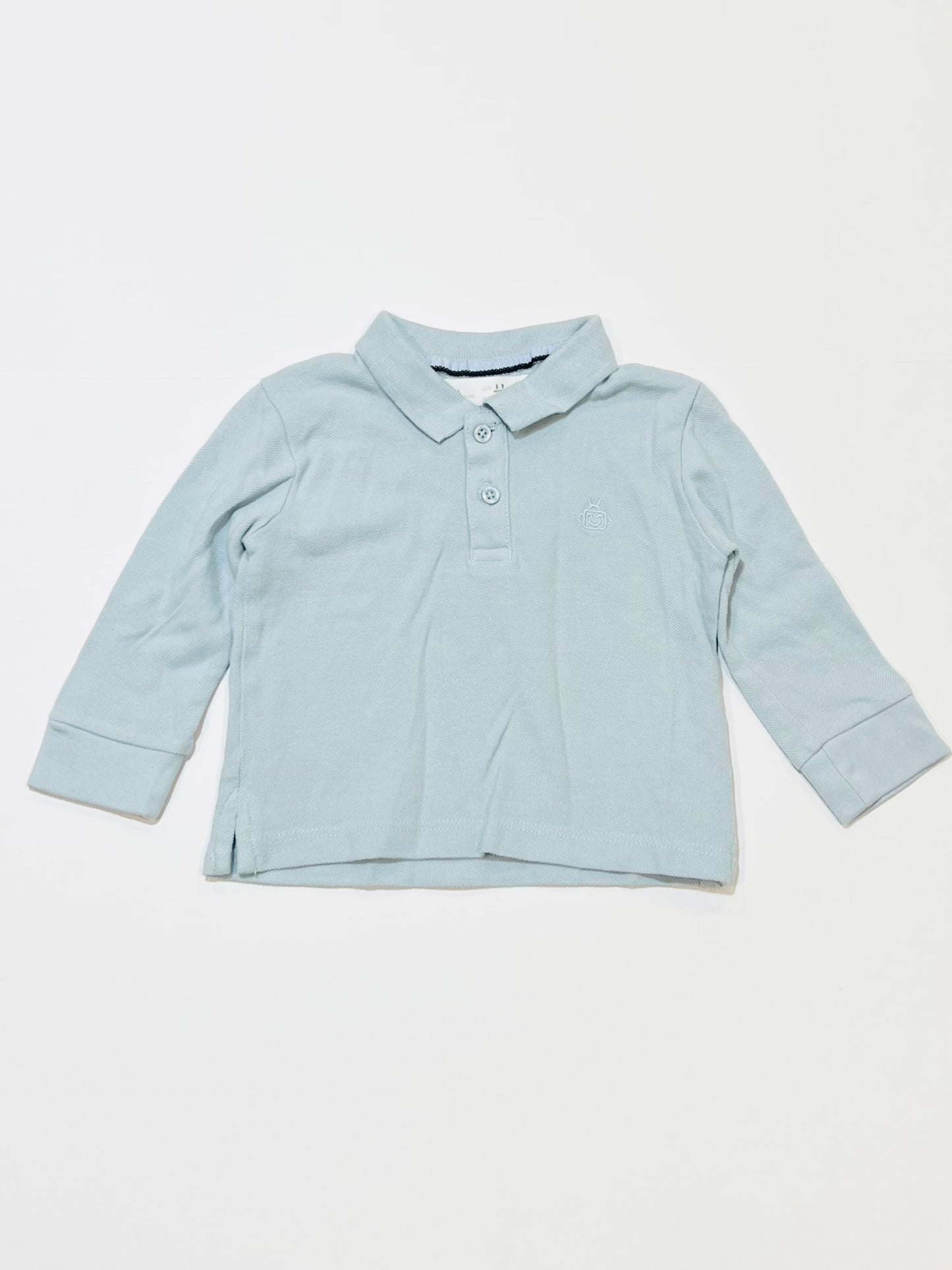 Blue polo shirt - Size 6-9 months