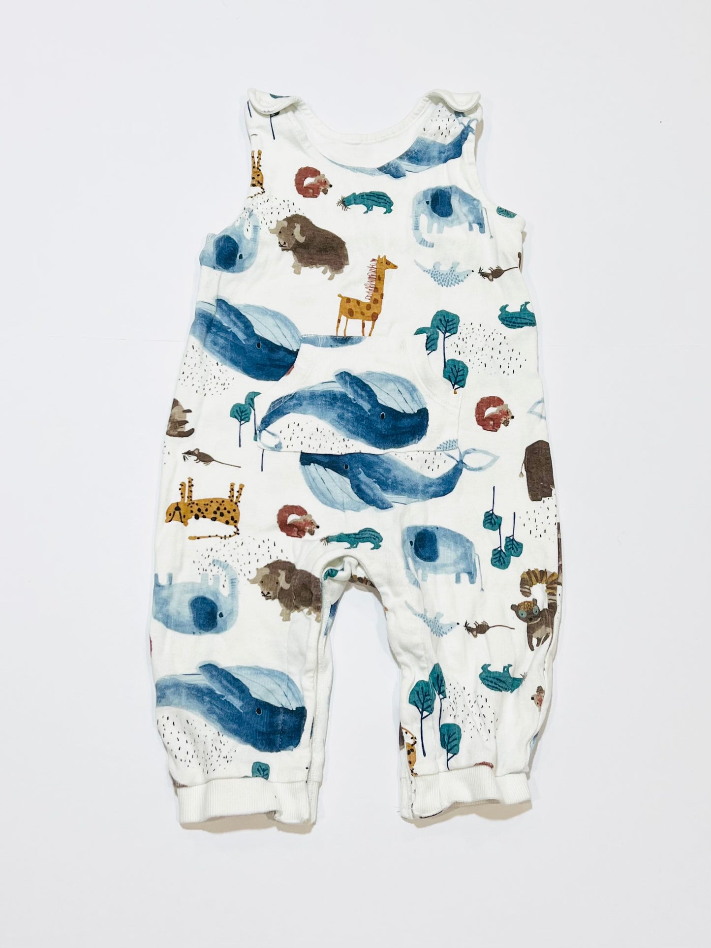 Animals overalls - Size 9-12 months