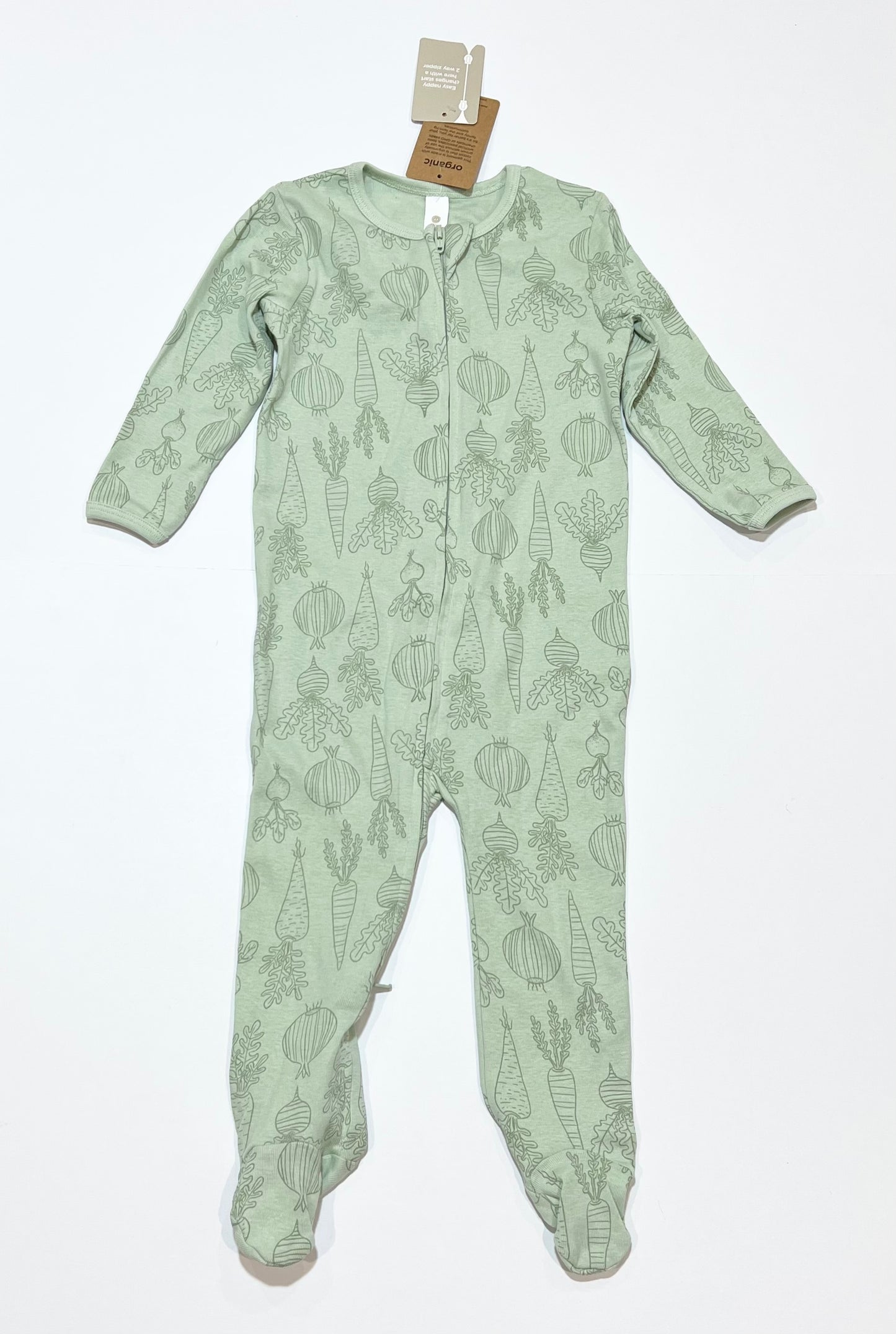 Green zip onesie brand new - Size 0