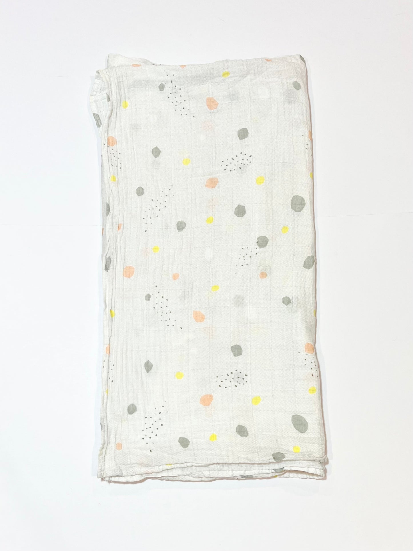Grey spotty muslin wrap