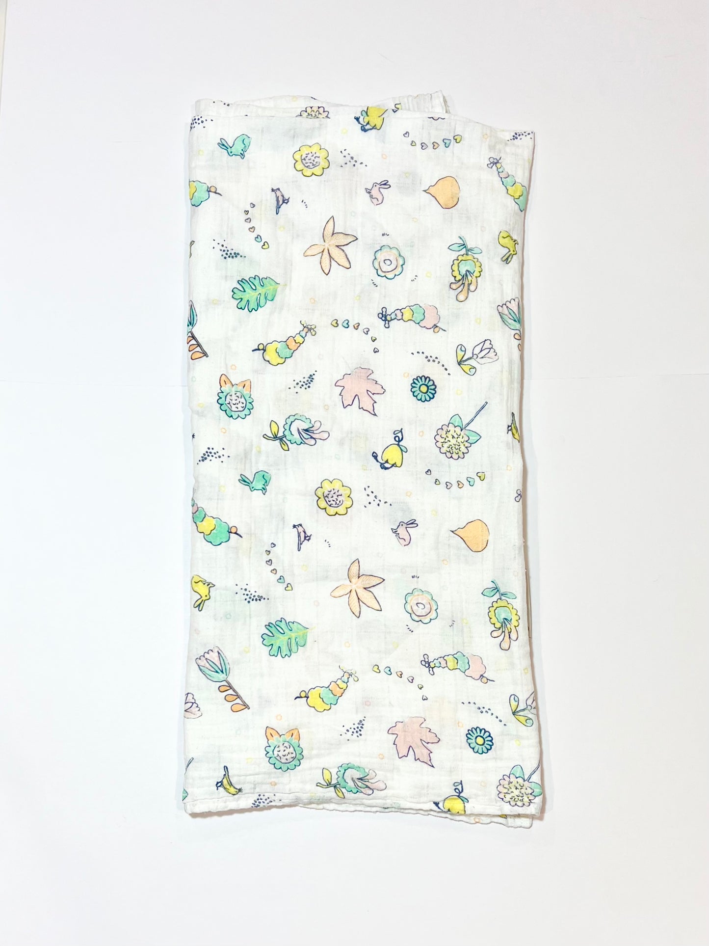 Flora and fauna muslin wrap