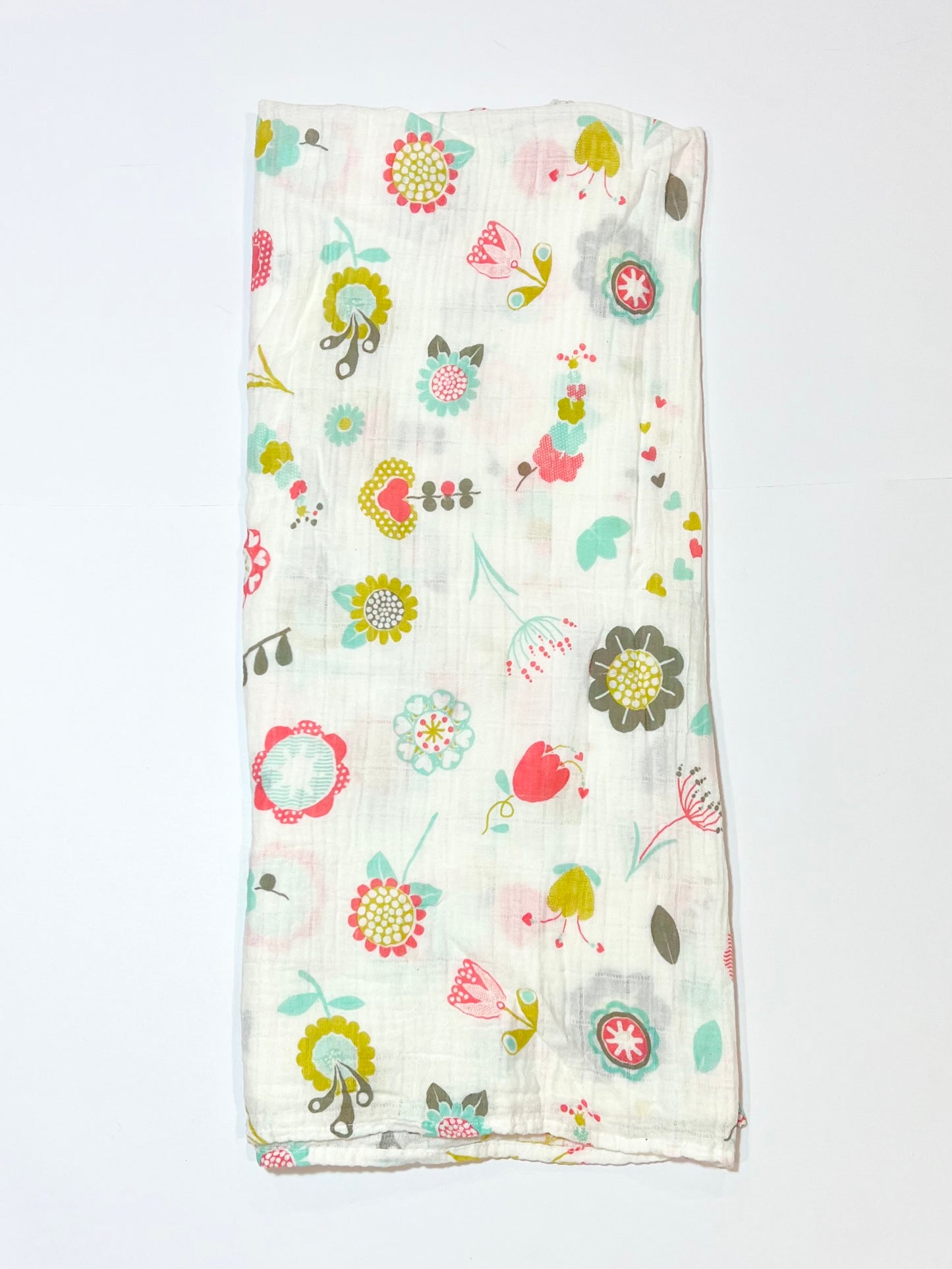 Floral muslin wrap