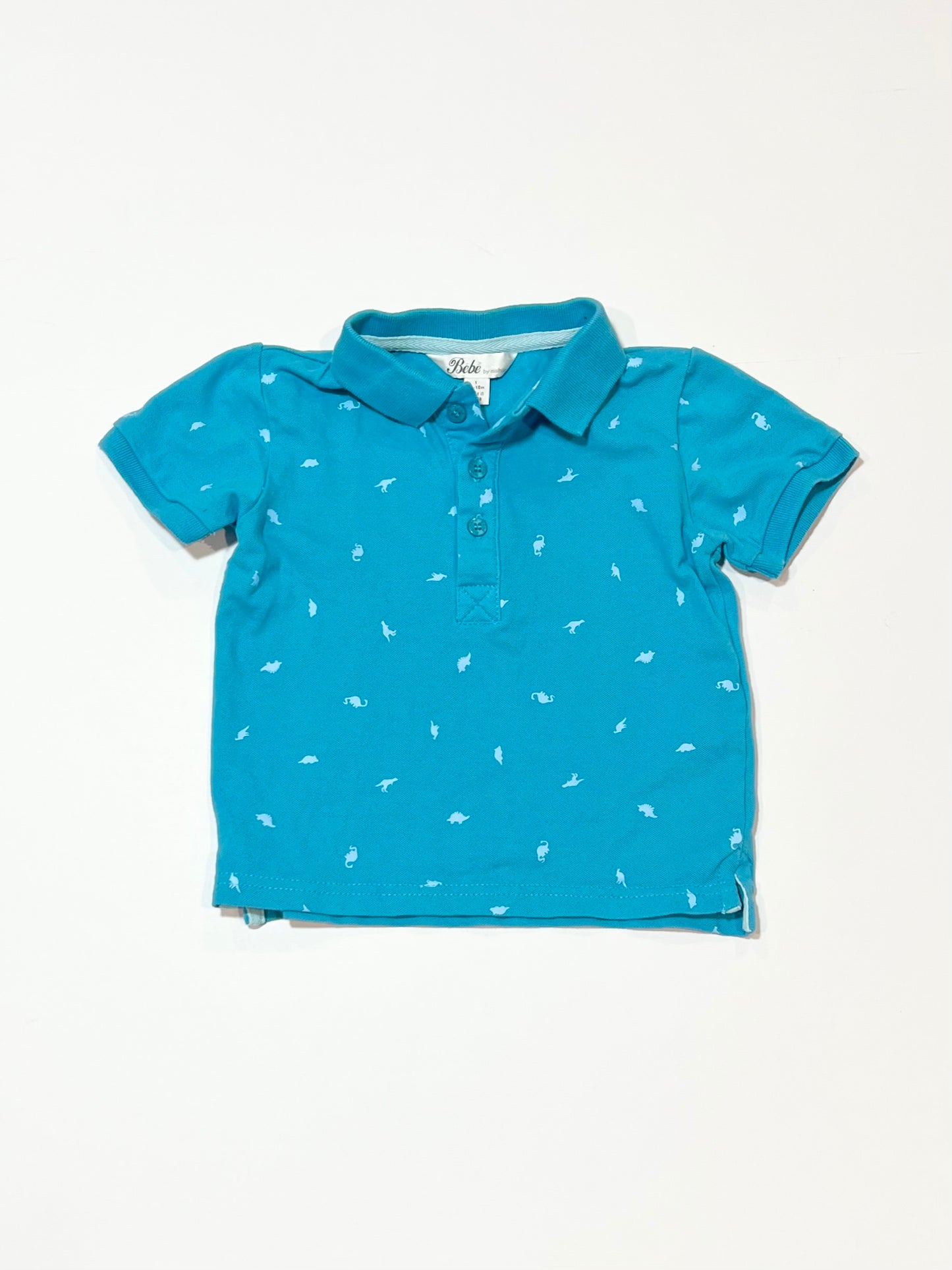 Blue dinosaurs polo top - Size 1