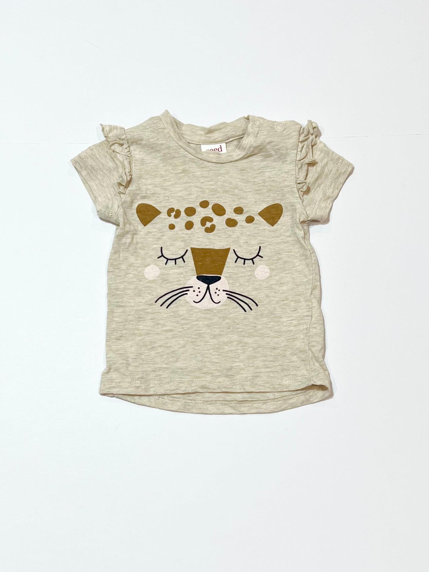 Brown cheetah tee - Size 000