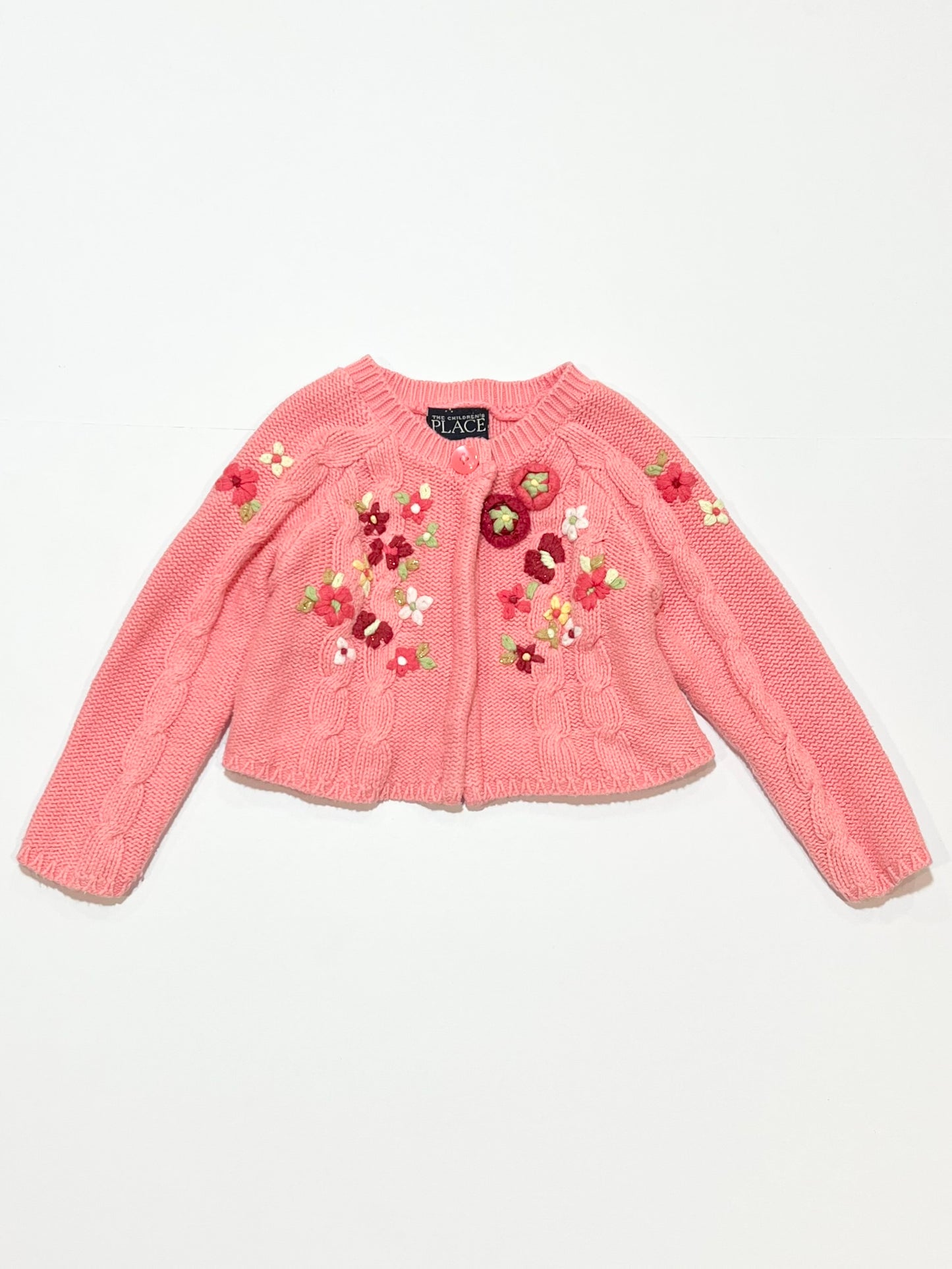 Pink floral cardigan - Size 6-9 months