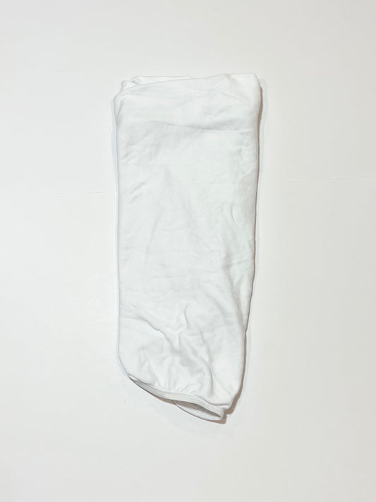 White jersey bassinet fitted sheet
