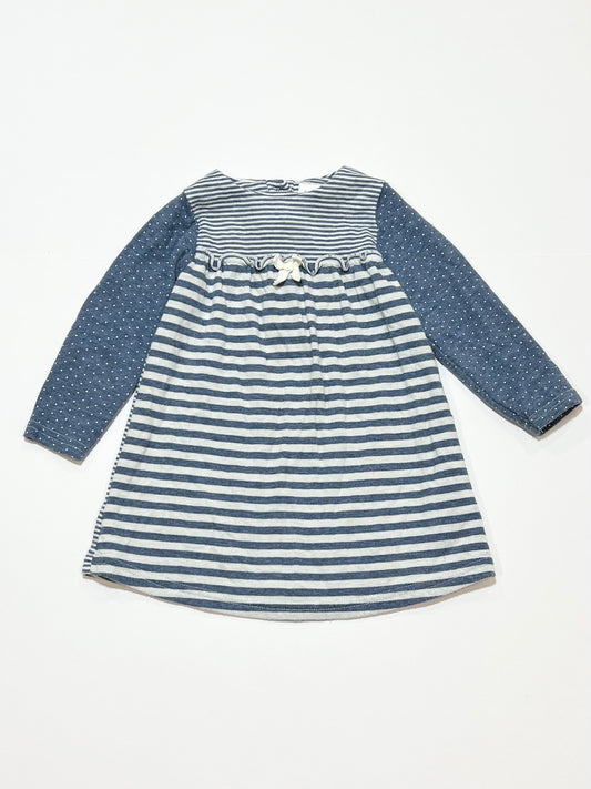 Striped jersey dress - Size 9-12 months