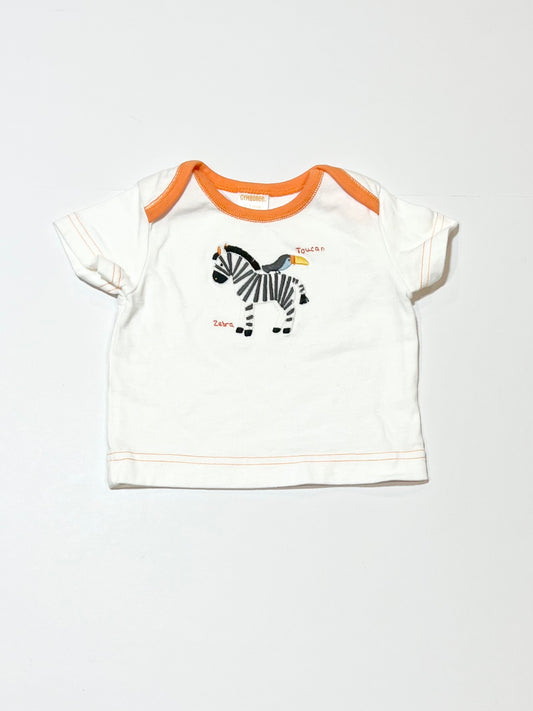 Zebra and toucan tee - Size 000