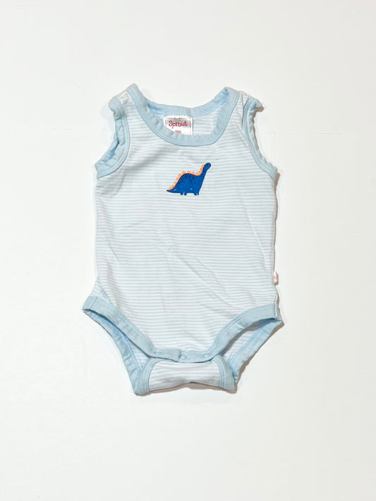 Striped dinosaur bodysuit - Size 000