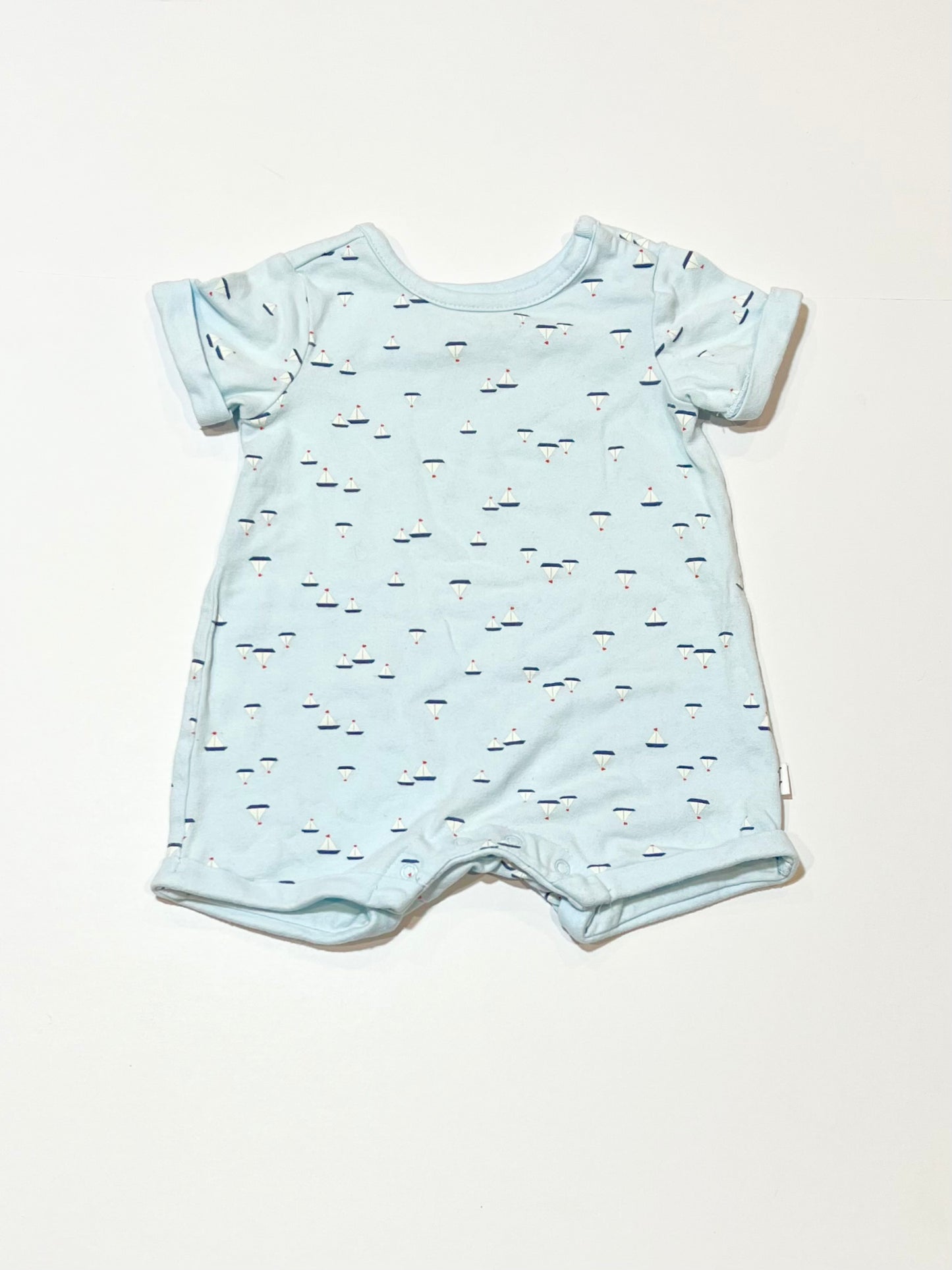 Blue sailboat romper - Size 000