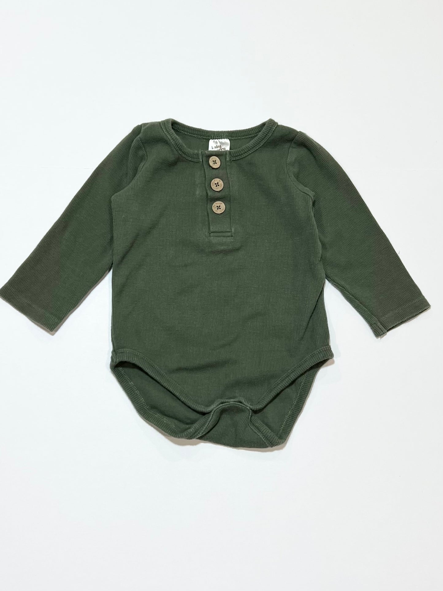 Green ribbed bodysuit - Size 1
