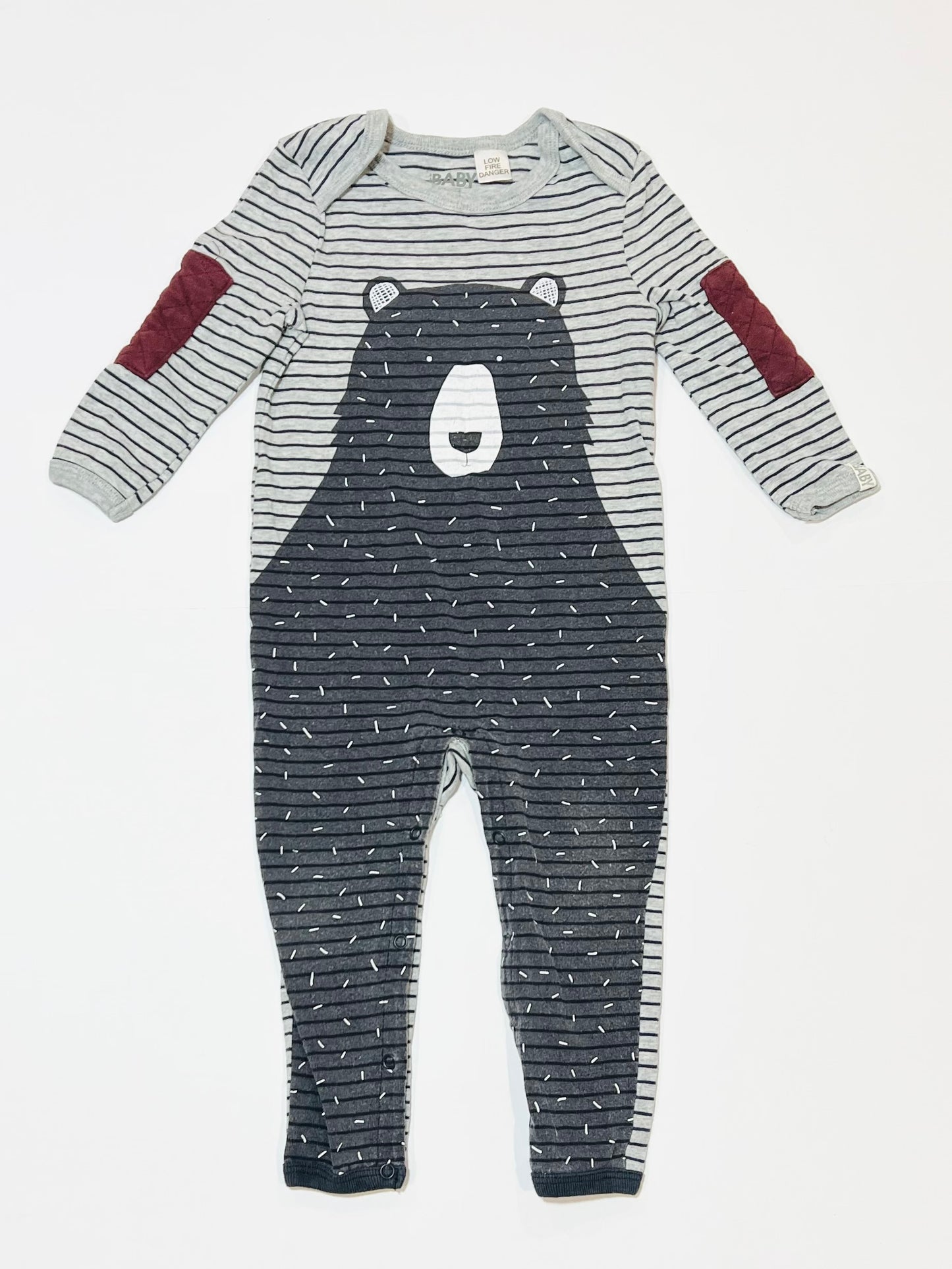 Striped bear onesie - Size 1