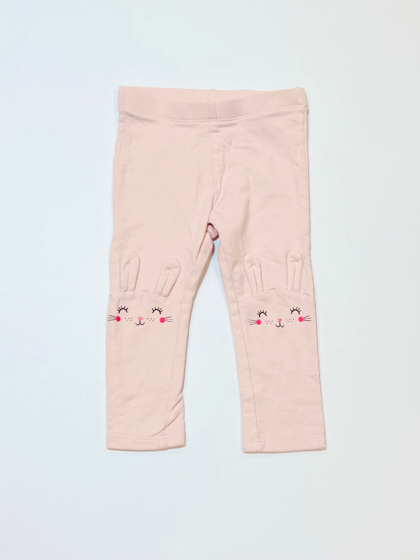 Pink bunny toasti leggings - Size 1