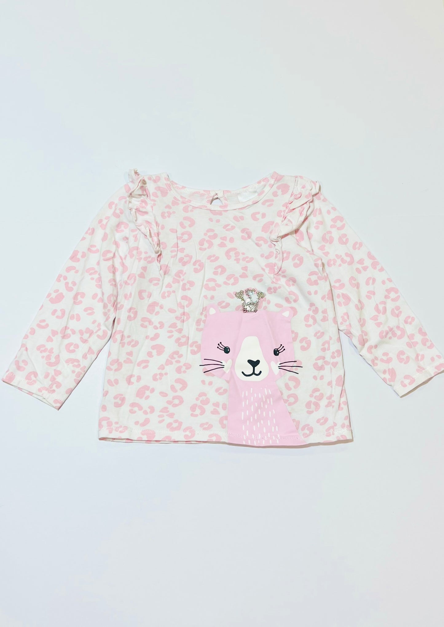 Pink cat top - Size 1