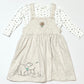 Beige jersey dress set - Size 1