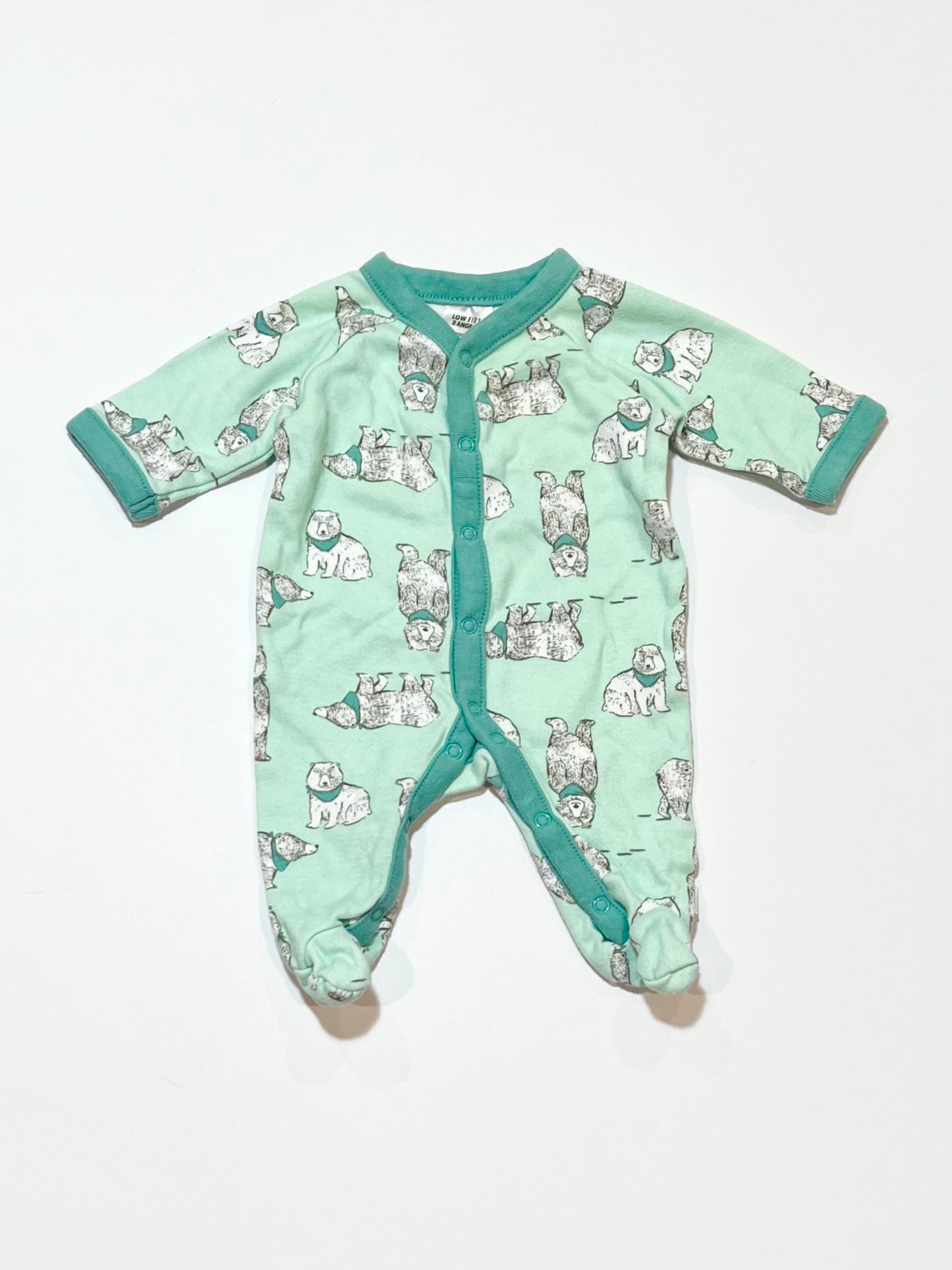 Green bears onesie - Size 0000