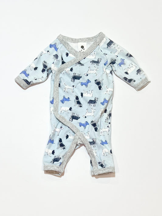 Blue dogs onesie - Size 0000