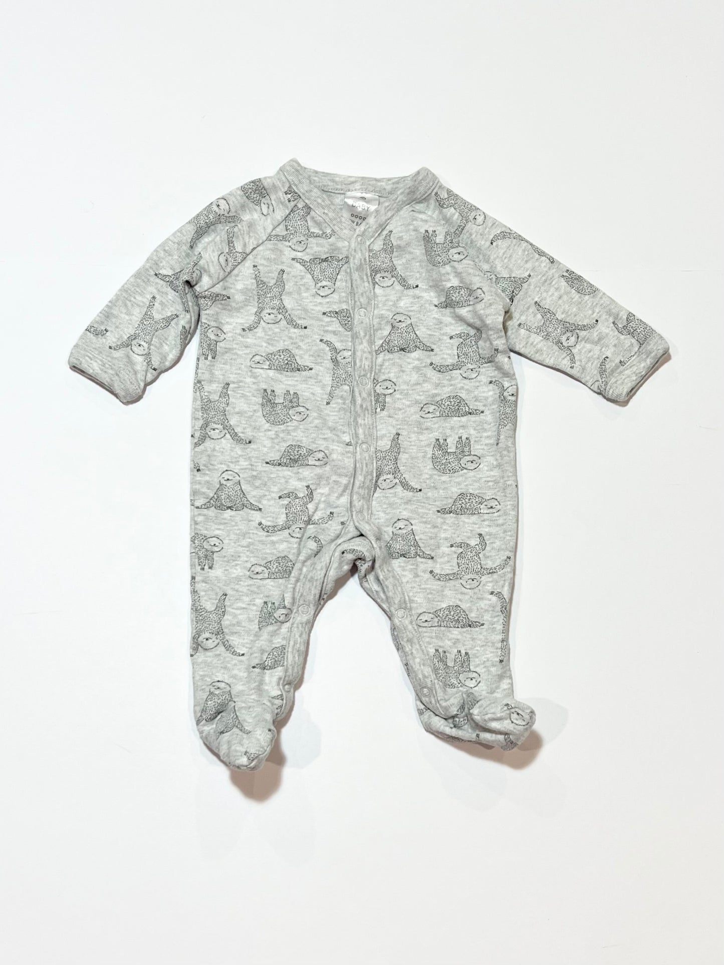 Grey sloth onesie - Size 0000