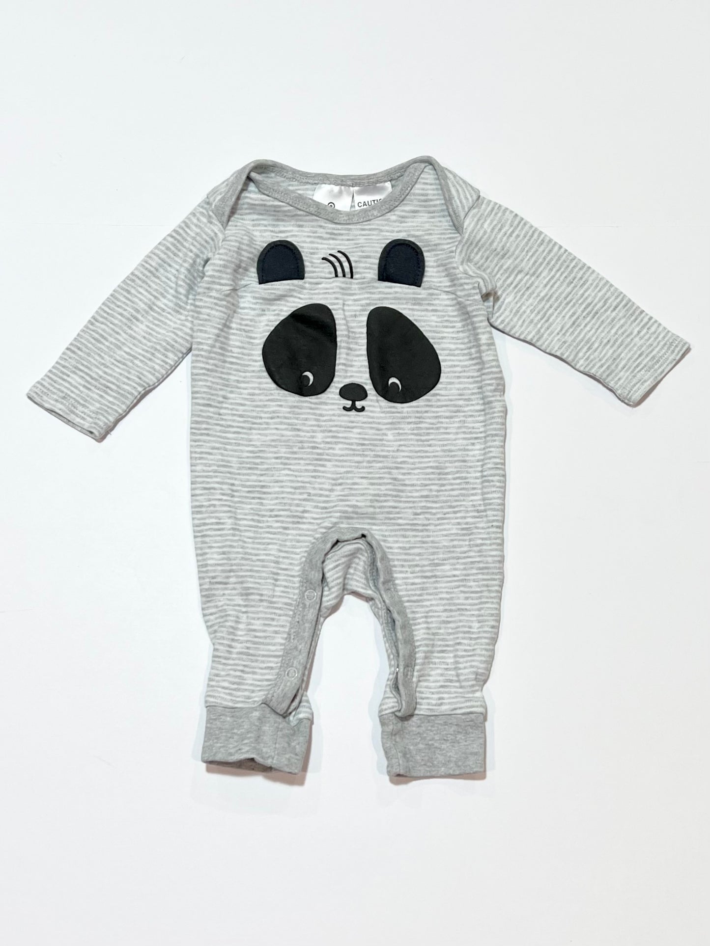Grey panda onesie - Size 0000