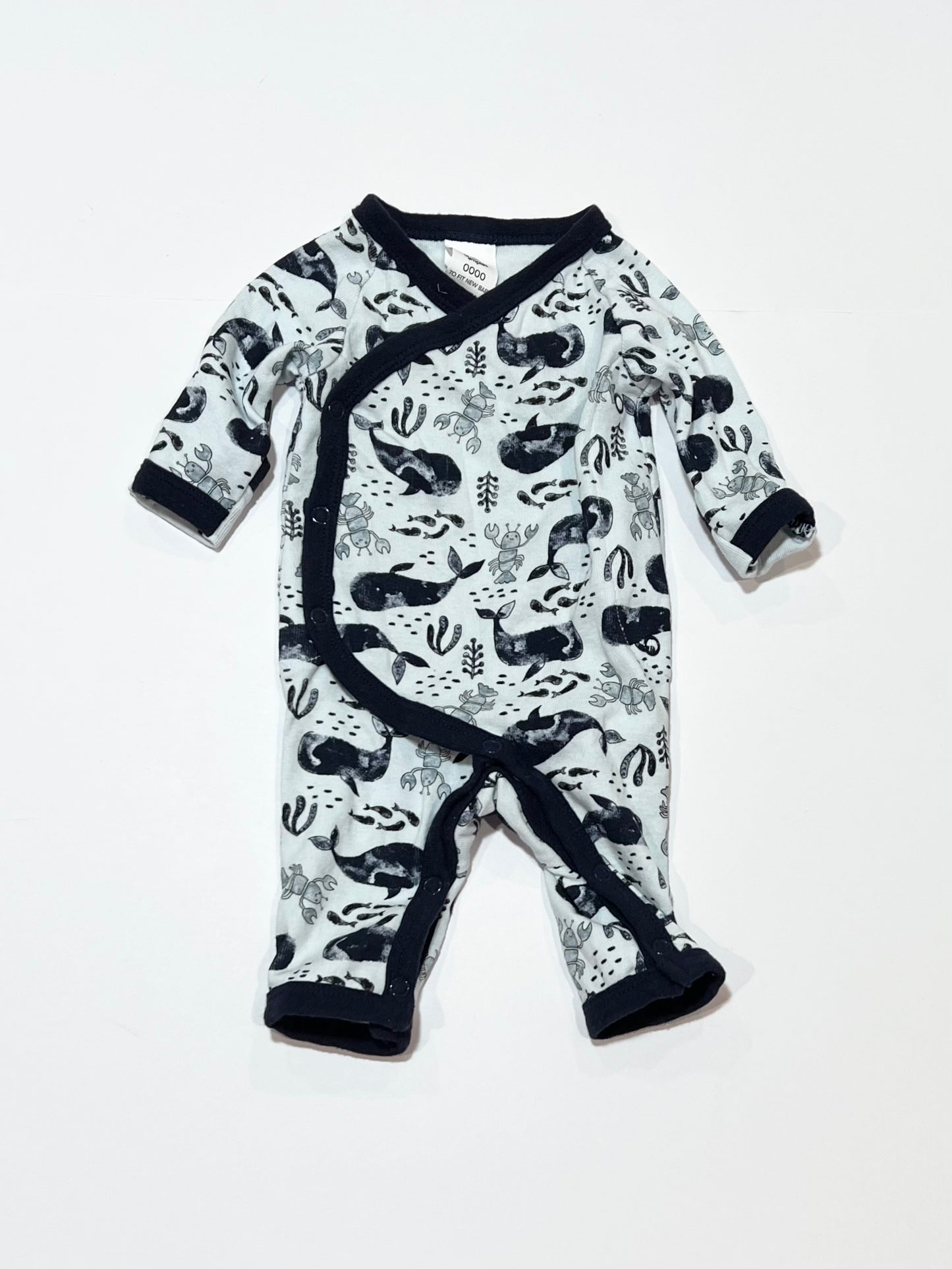 Whales and lobsters onesie - Size 0000