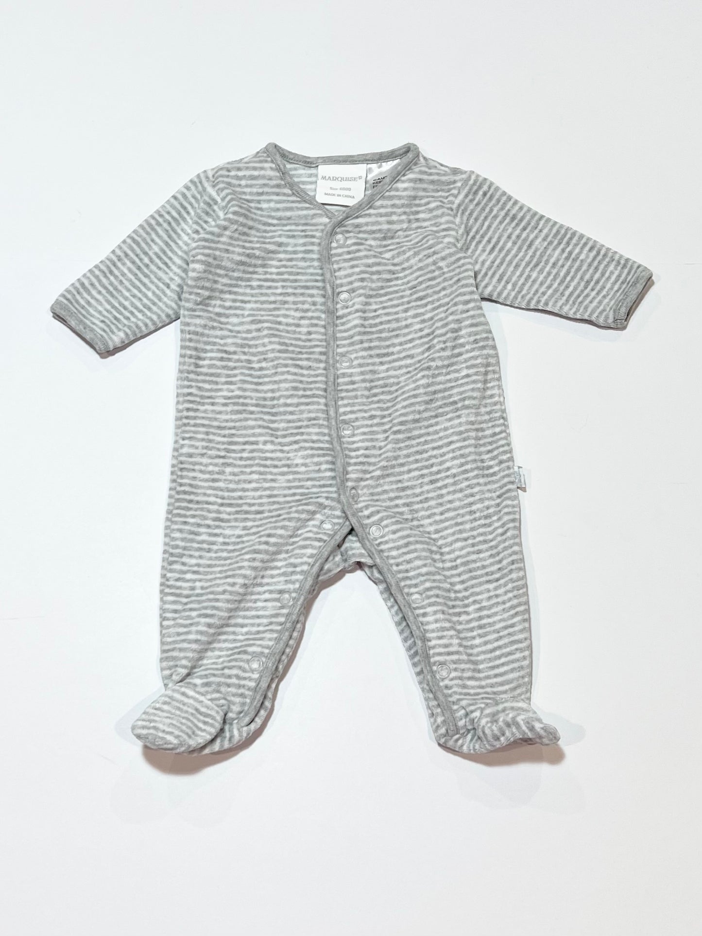 Striped velour onesie - Size 0000