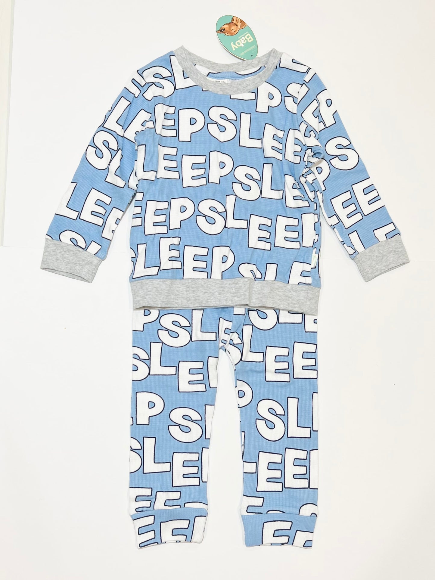 Blue waffle pyjamas brand new - Size 2
