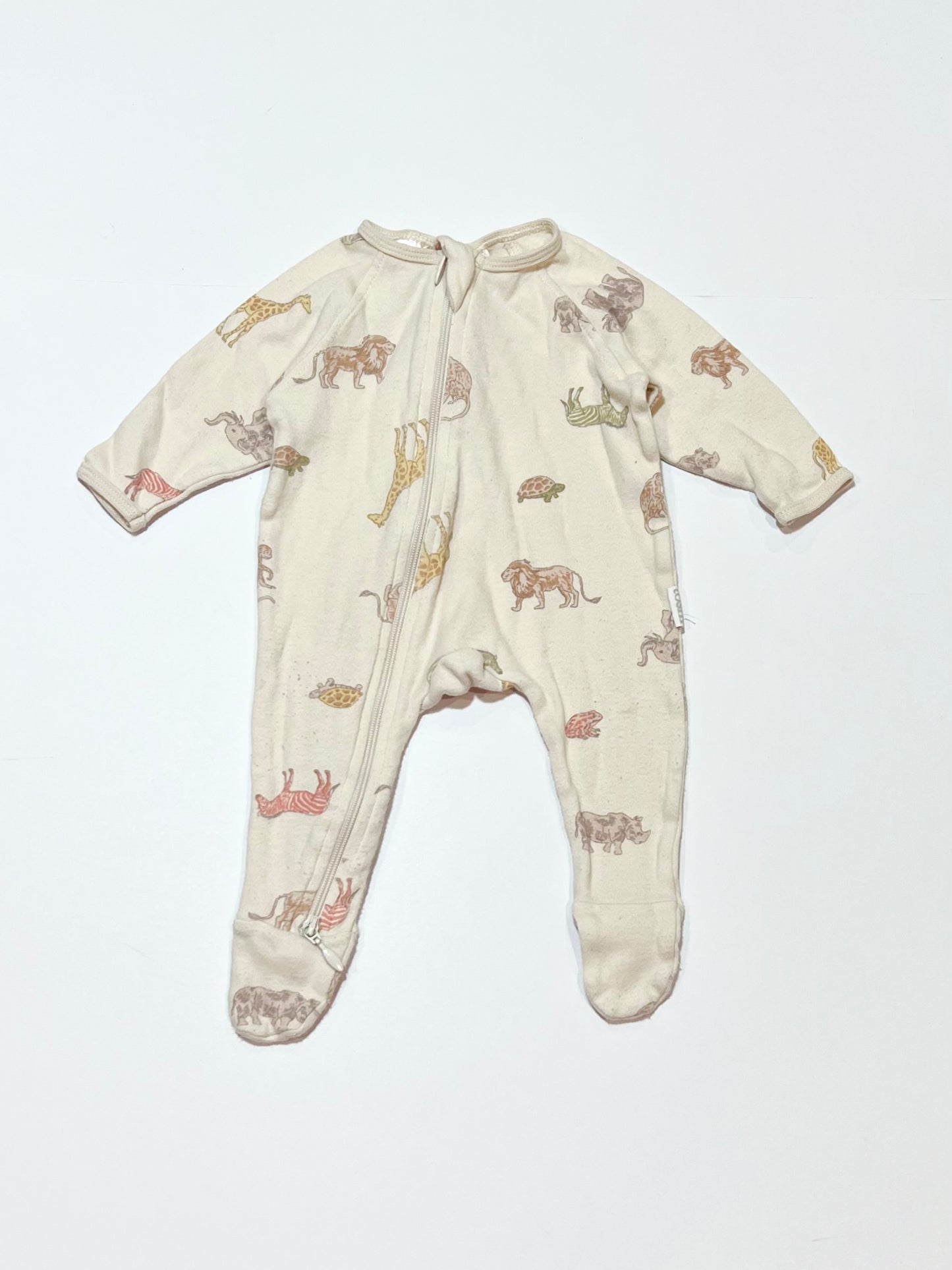 Animals zip onesie - Size 0000