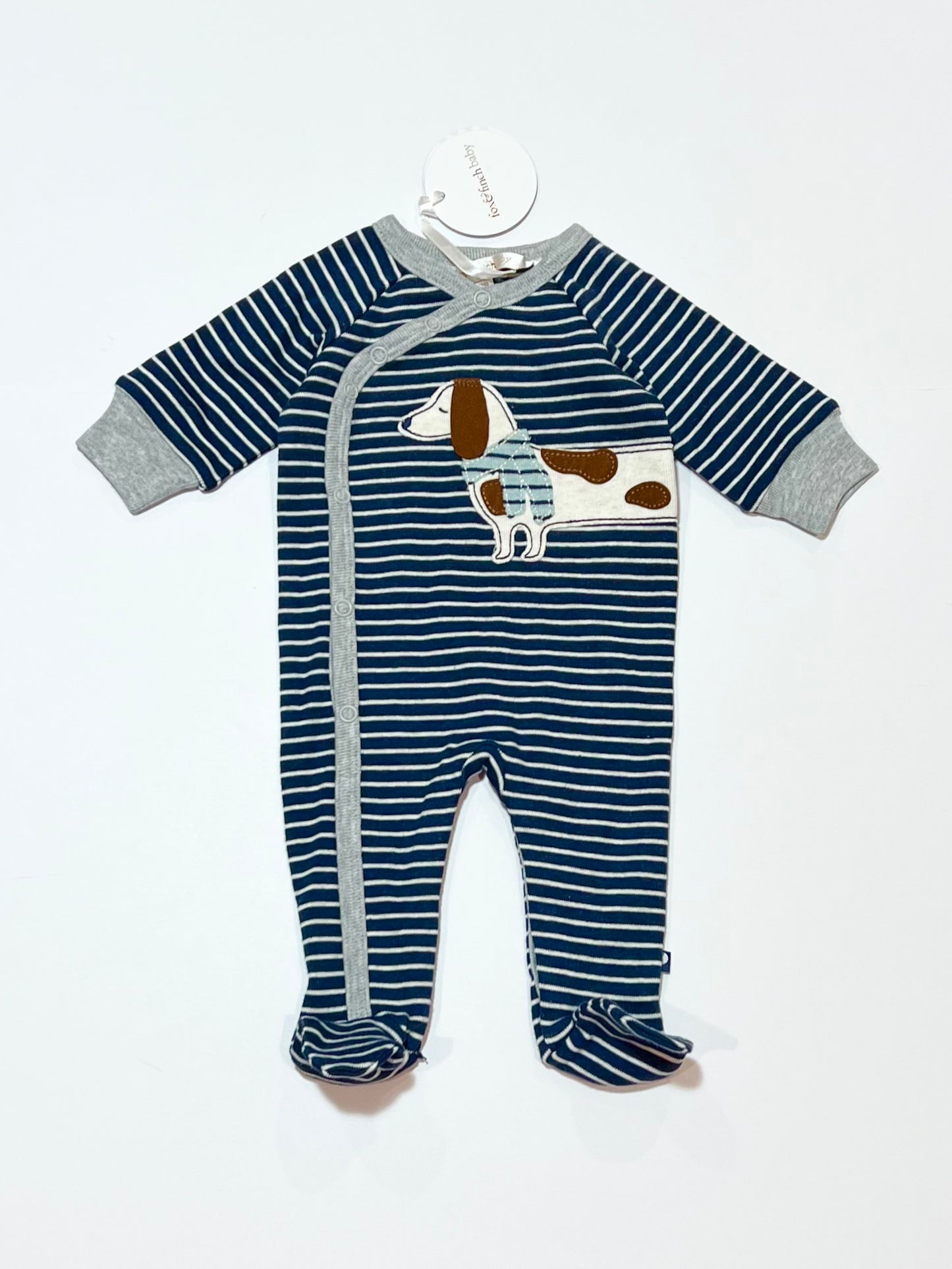 Striped dog onesie brand new - Size 0000