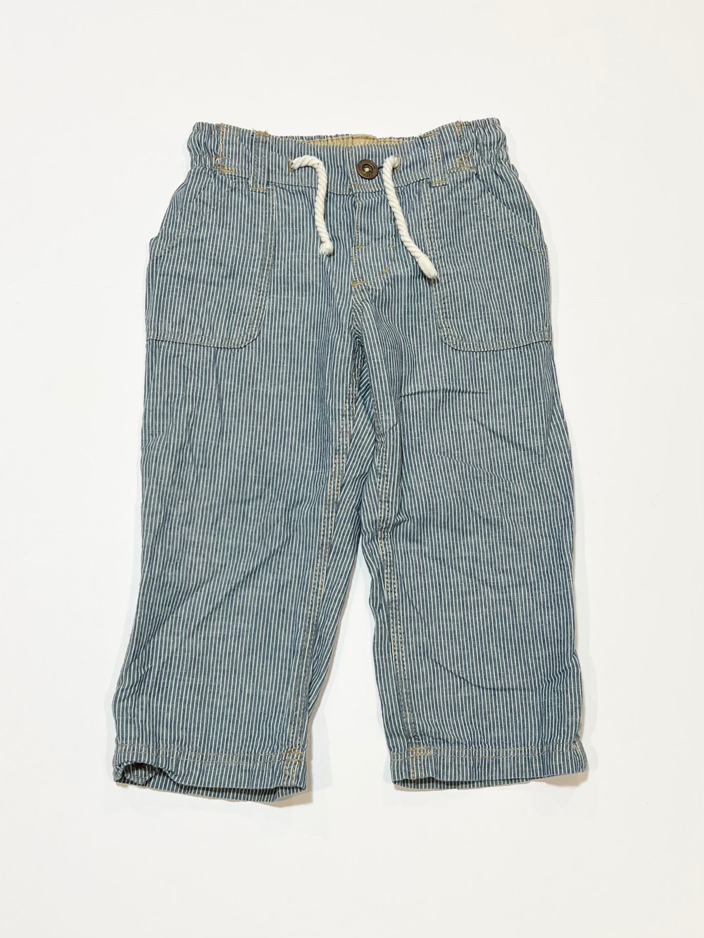 Striped cotton pants - Size 2