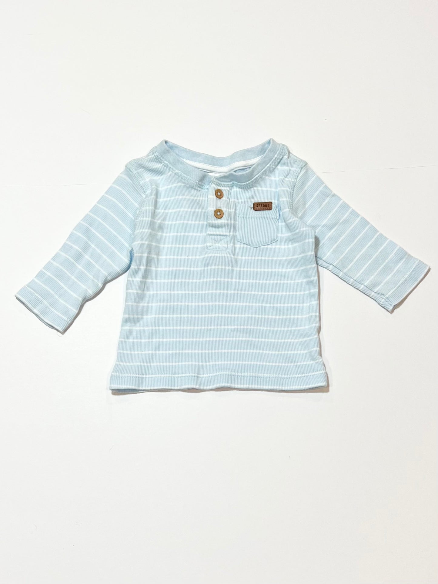 Blue ribbed top - Size 000