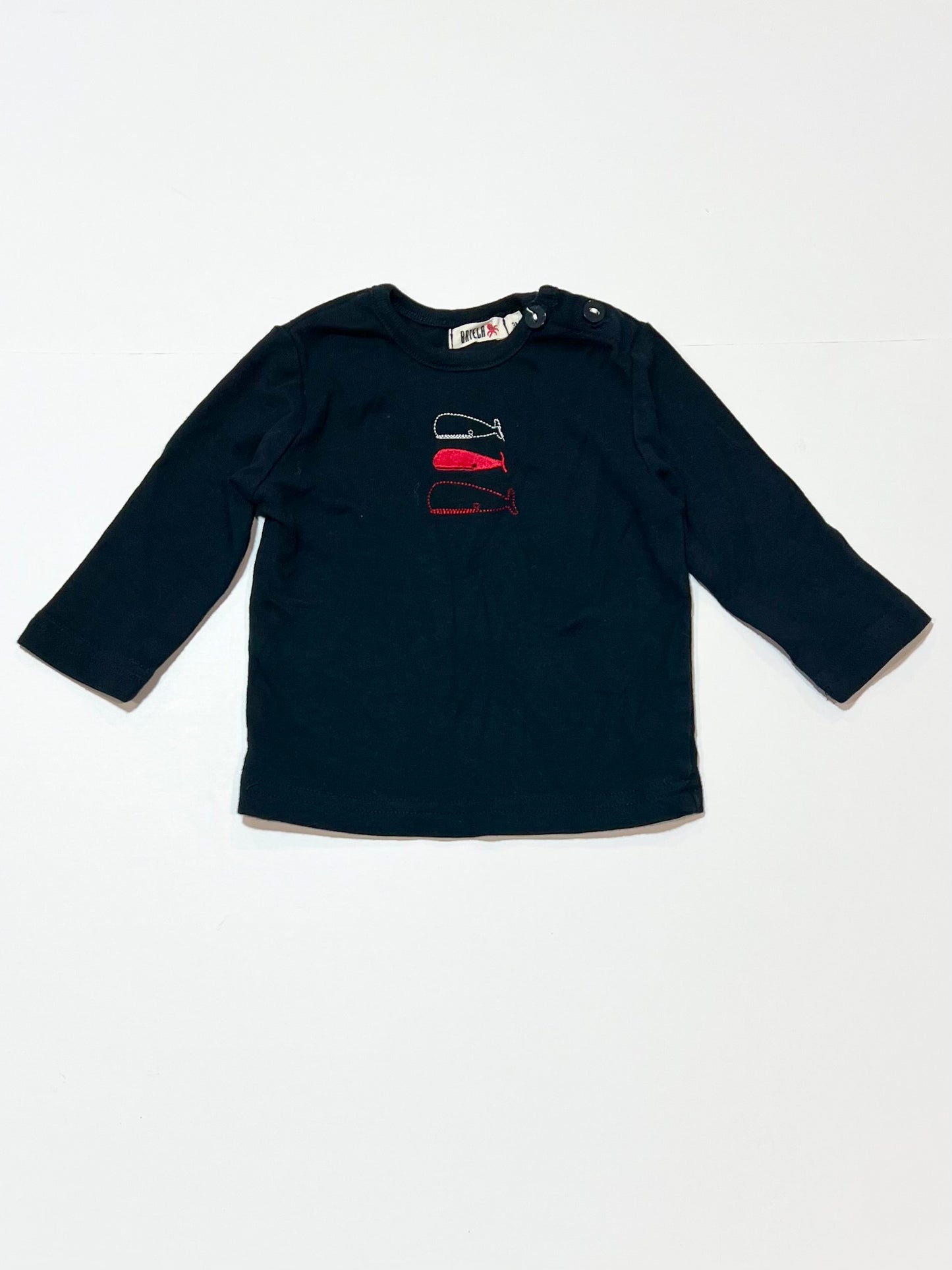 Black whales top - Size 000