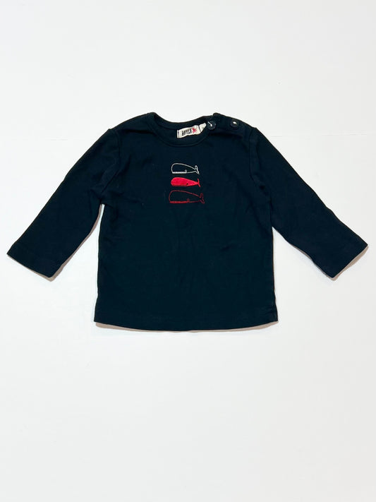 Black whales top - Size 000