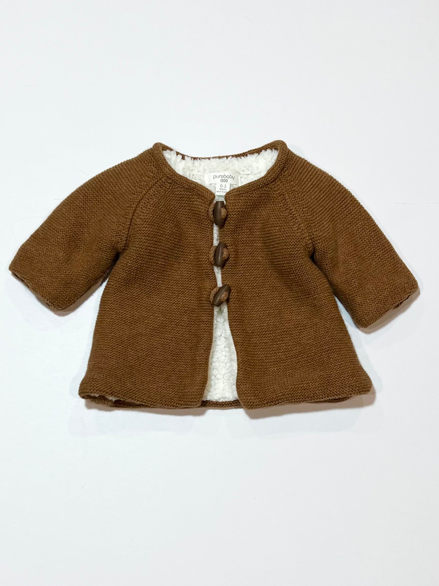Brown knit jacket - Size 000