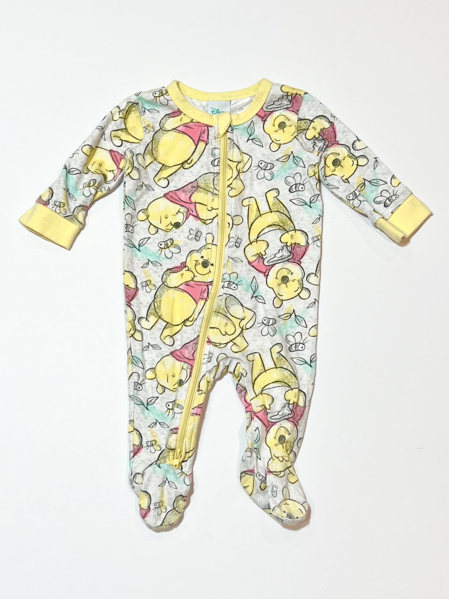 Winnie the Pooh zip onesie - Size 000
