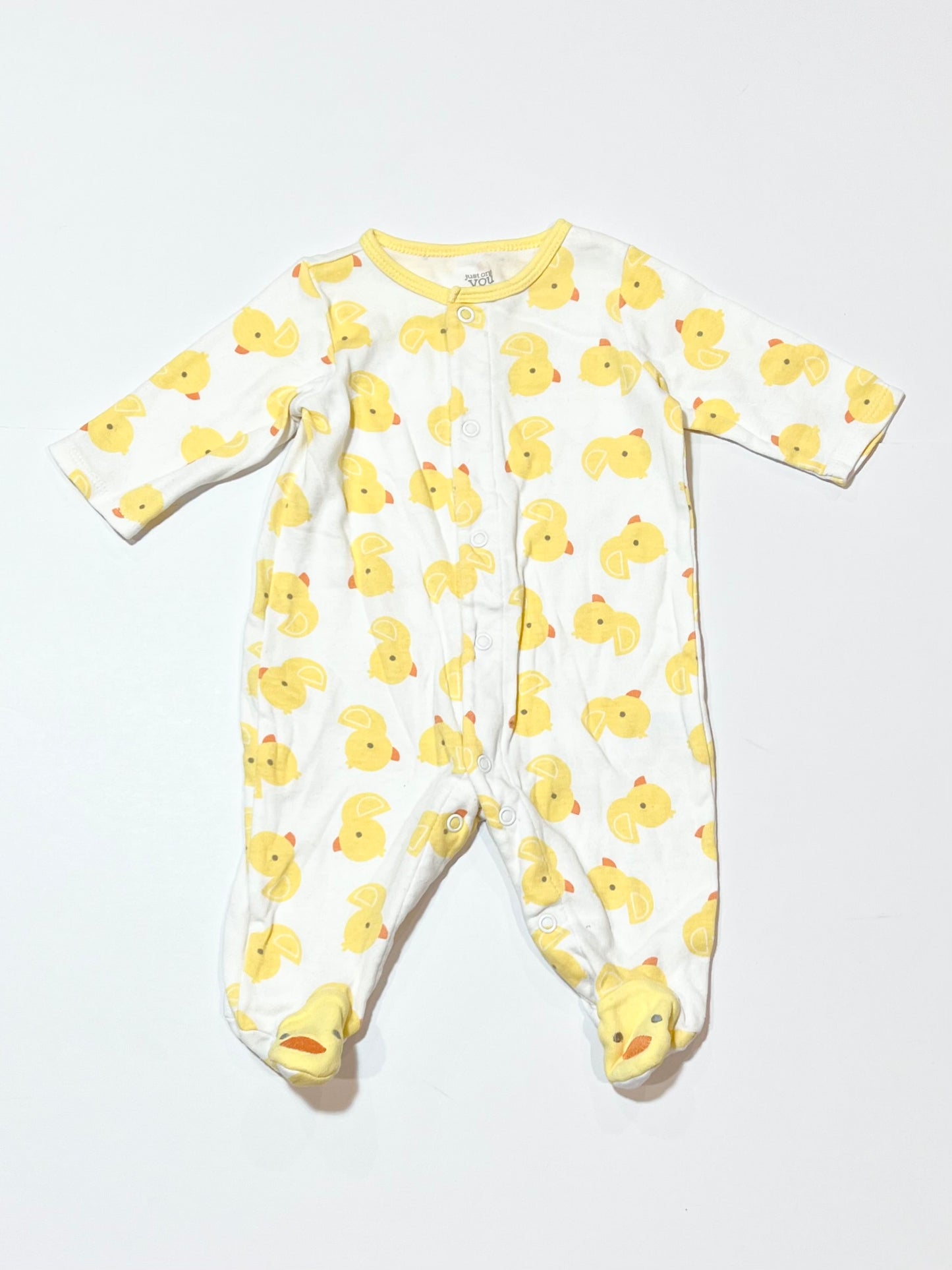 Yellow ducky onesie - Size 000