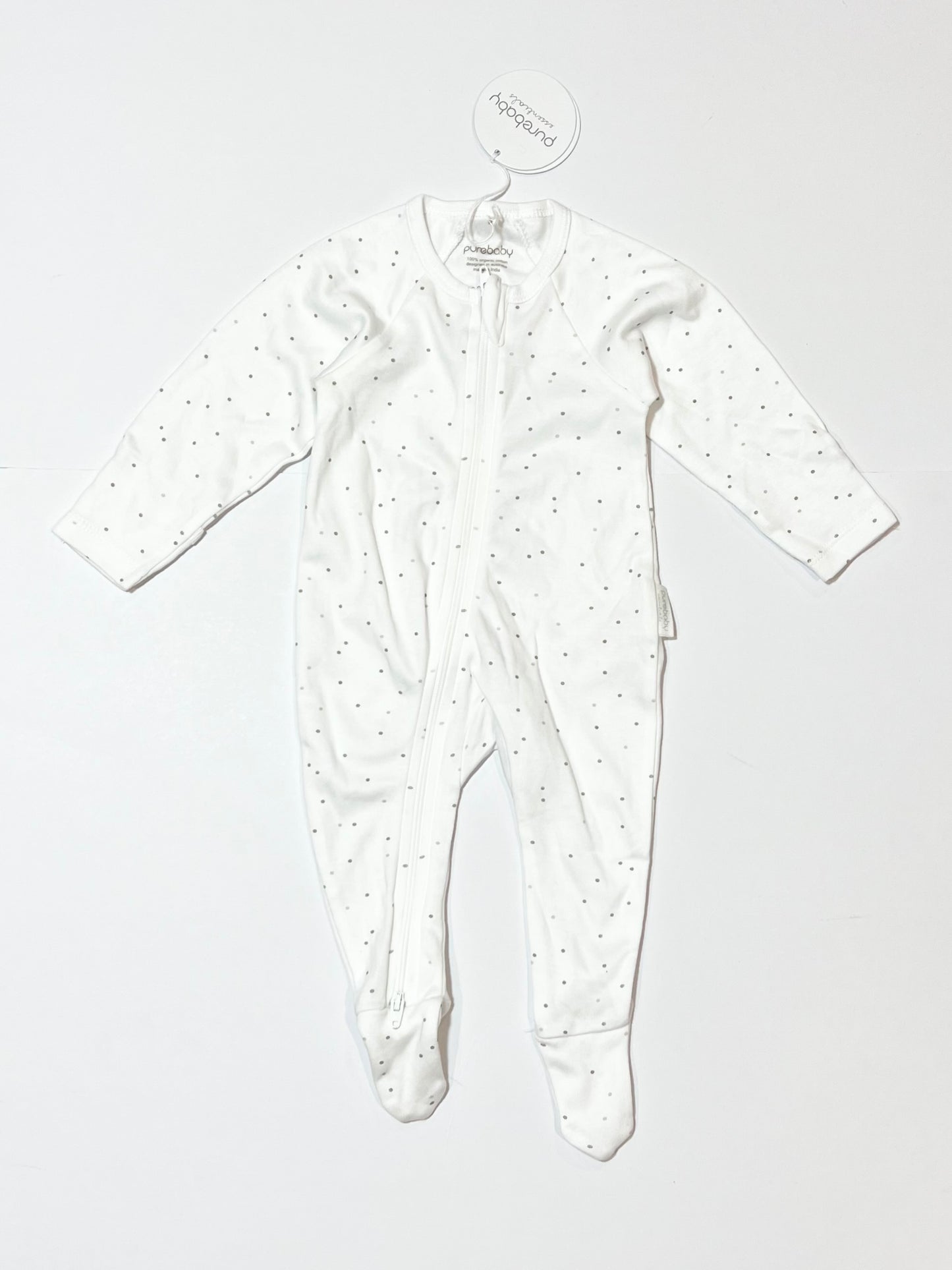 Spotty zip onesie brand new - Size 000