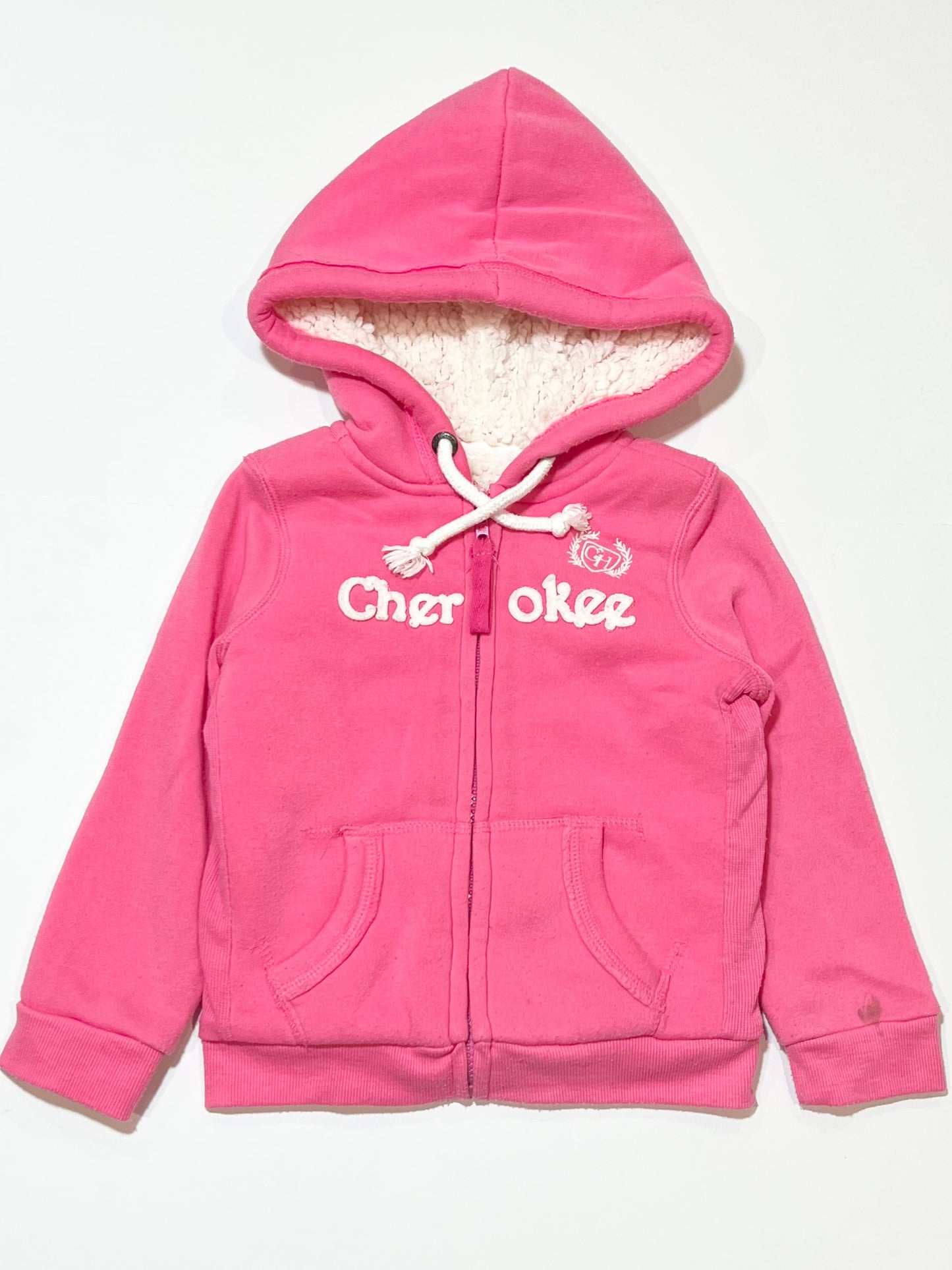 Pink sherpa hoodie - Size 2-3