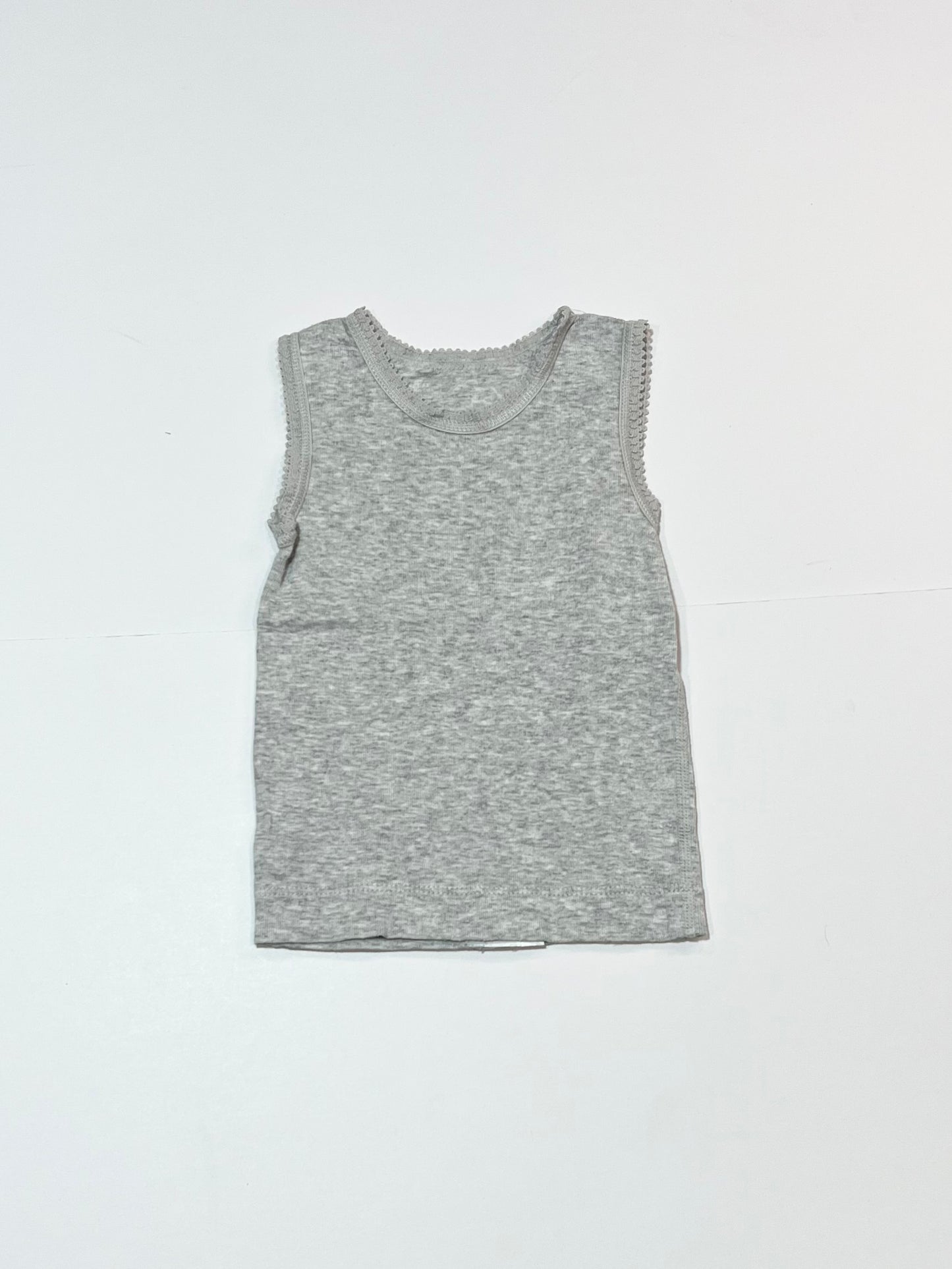 Grey lace trim singlet - Size 00