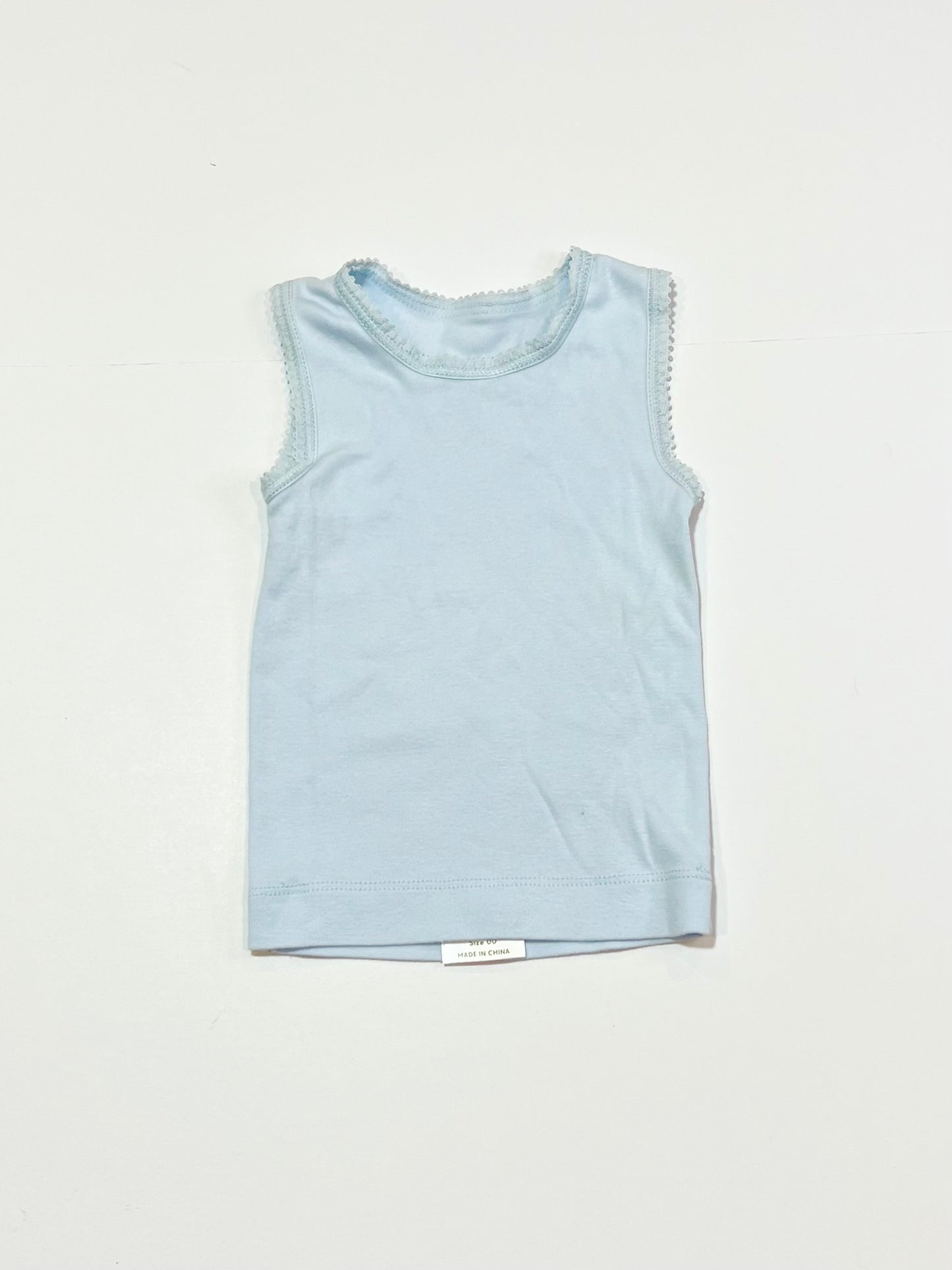 Blue lace trim singlet - Size 00