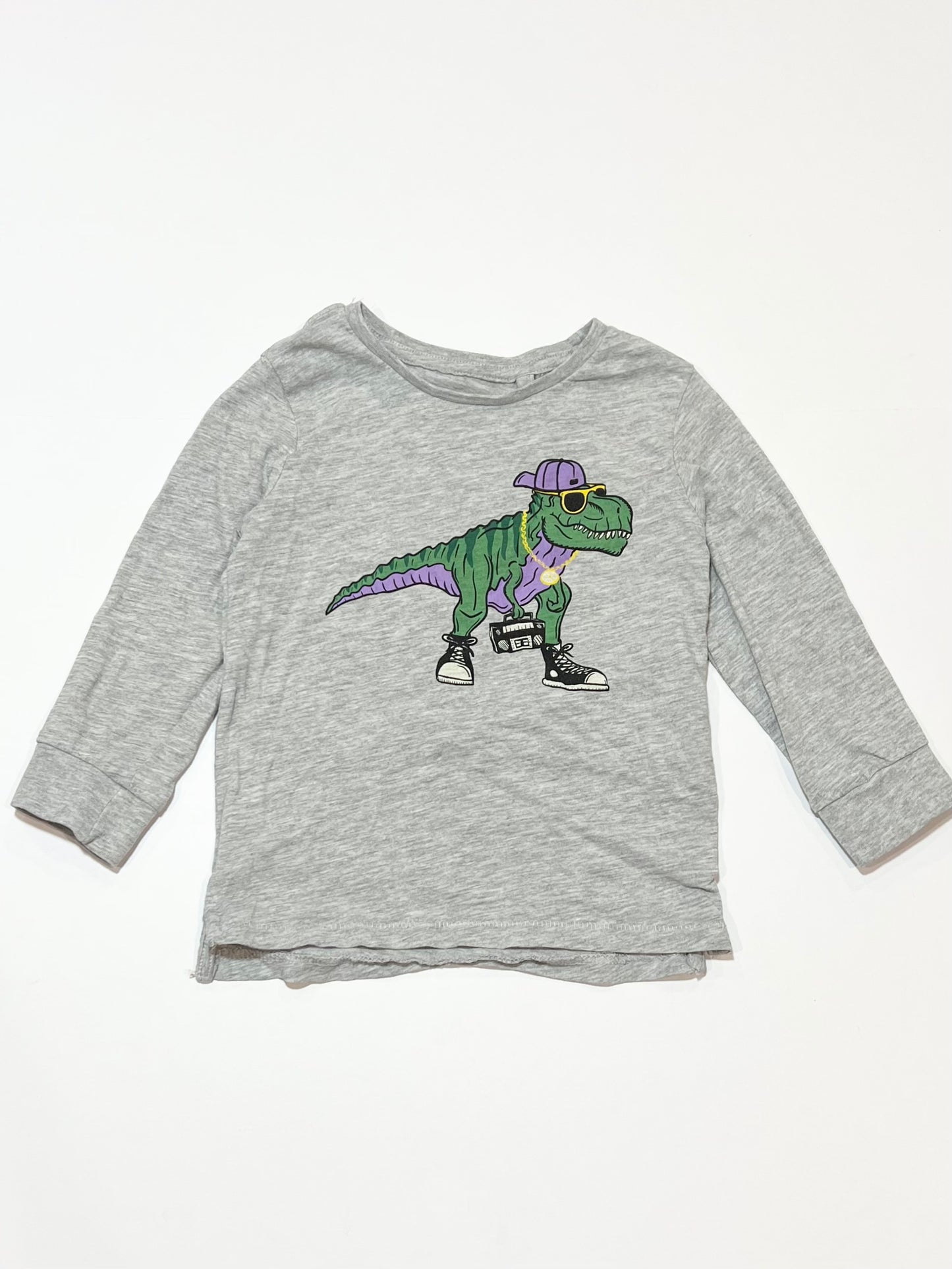 Grey dinosaur top - Size 3