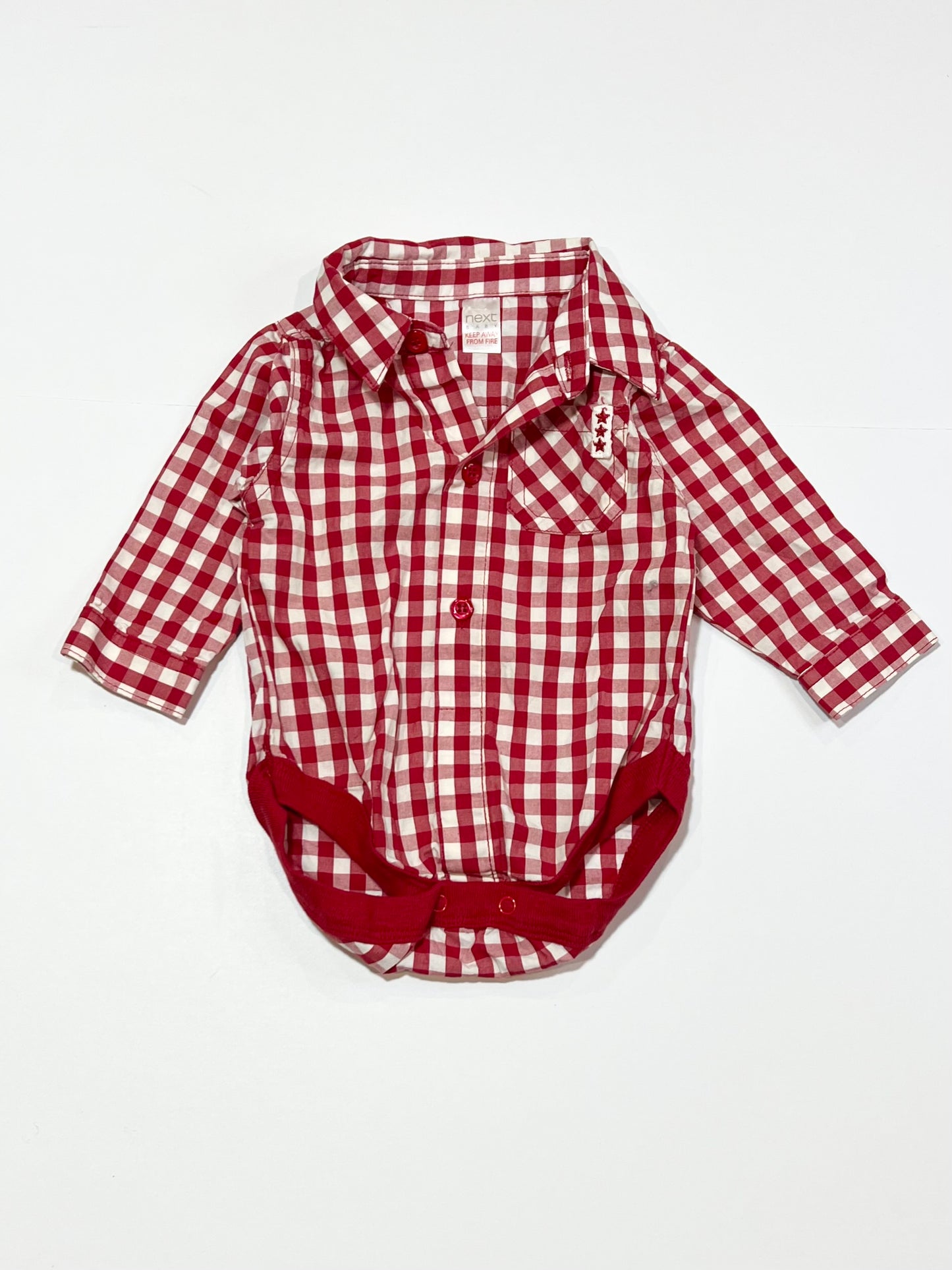 Gingham shirt bodysuit - Size 00